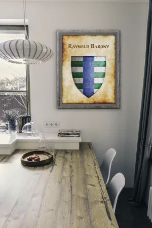 Rayneld Barony Heraldry of Greyhawk Anna Meyer Cartography Canvas Art Print