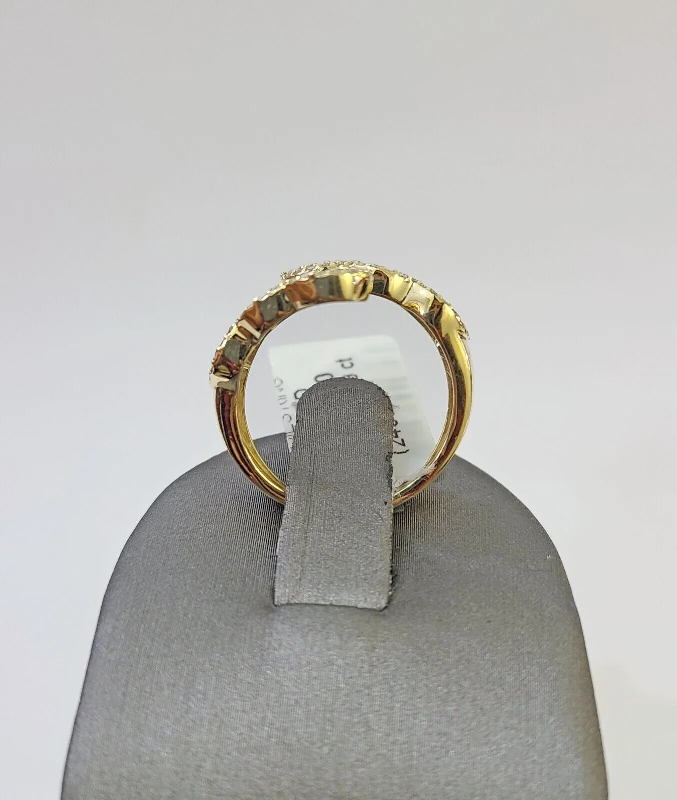 Real 10k Yellow Gold Diamond Ladies Ring Women Casual Engagement Wedding
