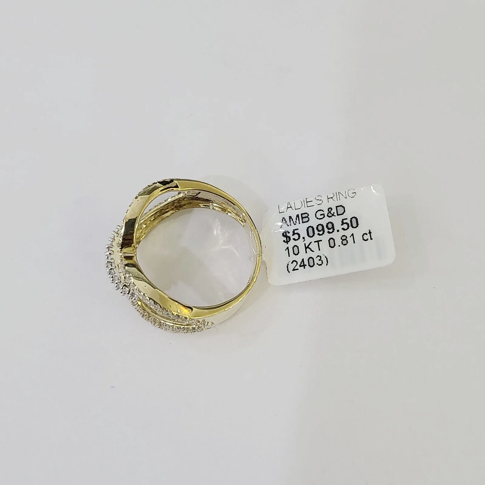 Real 10k Yellow Gold Diamond Ladies Ring Women Casual Engagement Wedding