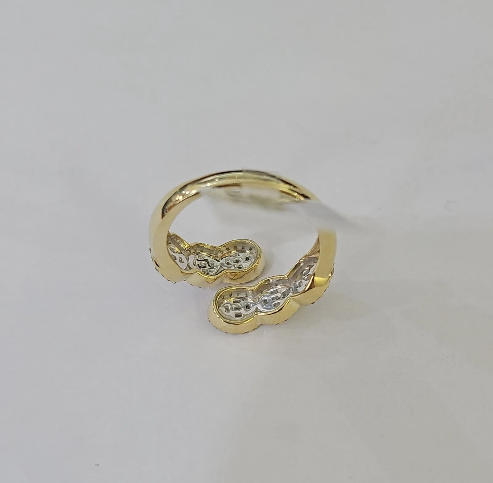Real 10k Yellow Gold Diamond Ladies Ring Women Casual Engagement Wedding