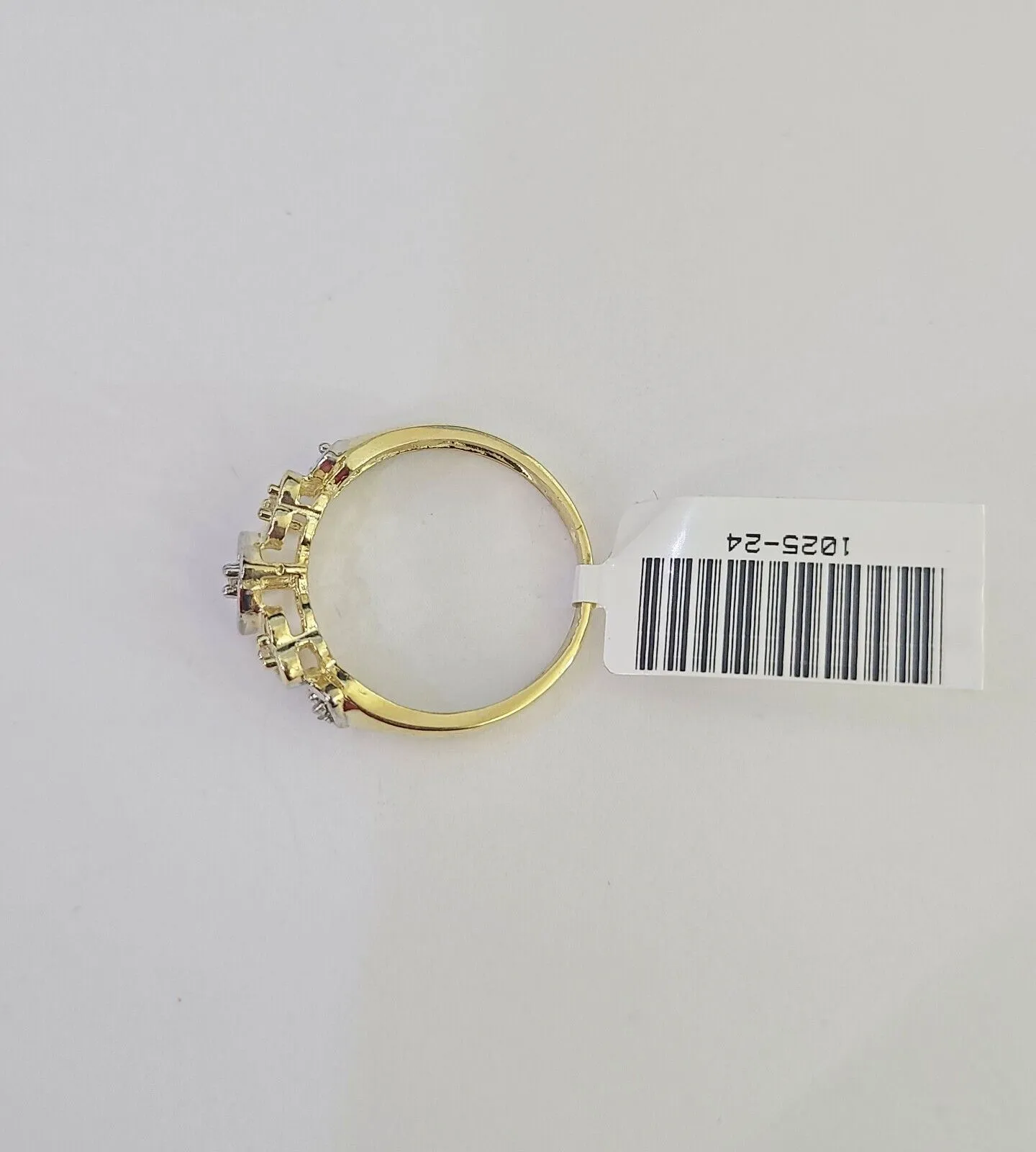 Real 10k Yellow Gold Hearts Ring Wedding Engagement Casual 10Kt Genuine