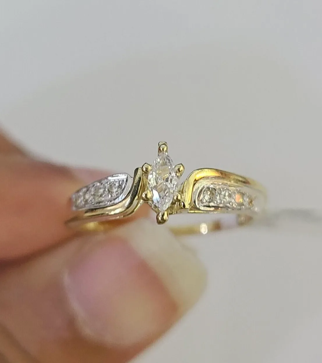 Real 10k Yellow Gold Ring Wedding Engagement Casual 10Kt Genuine