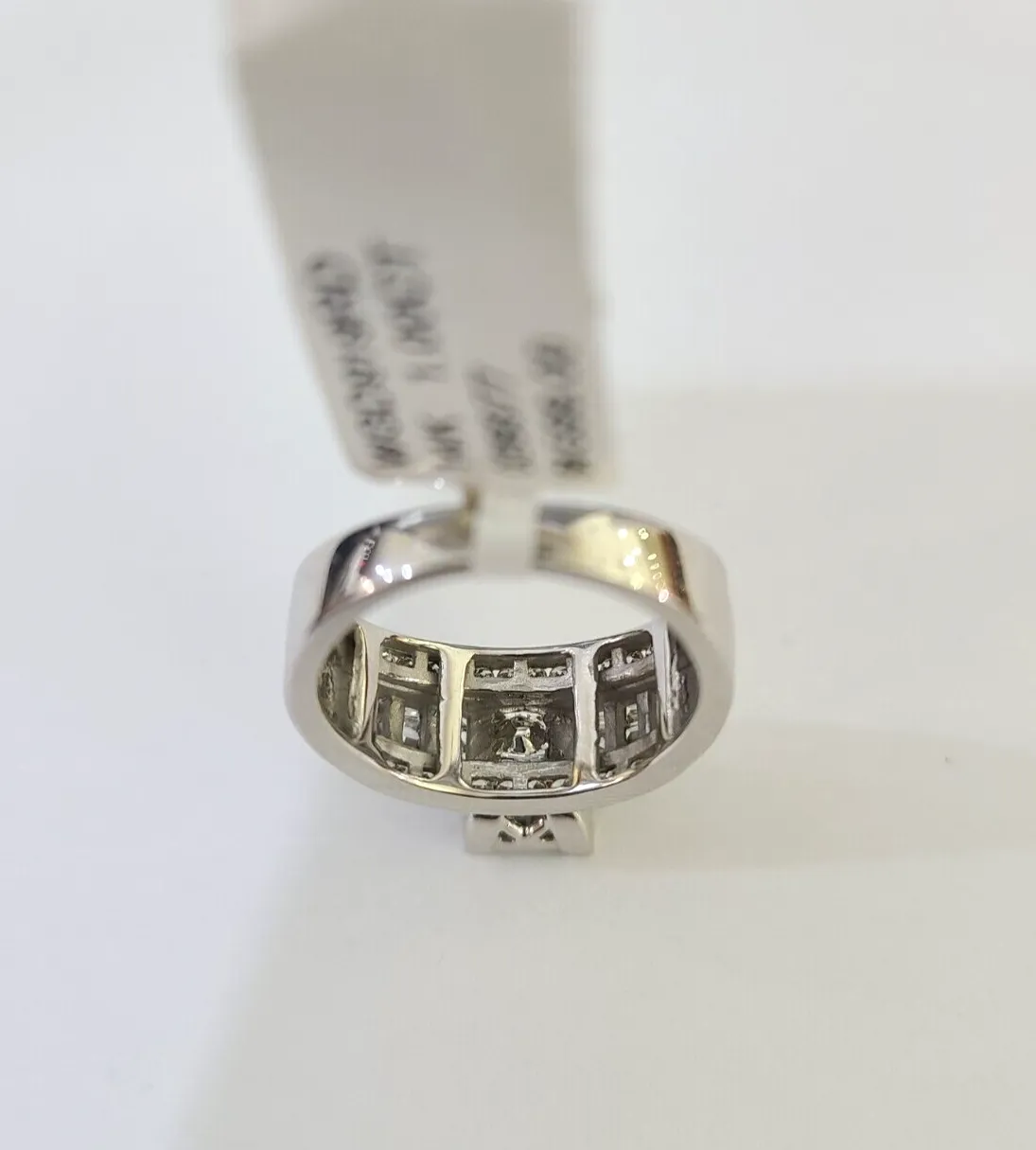 REAL 14k White Gold Diamond Ring Size 7 Wedding Casual Ring Womens Genuine