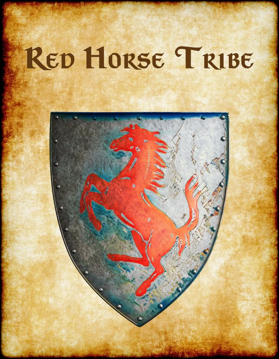 Red Horse Tribe Heraldry of Greyhawk Anna Meyer Cartography Canvas Art Print