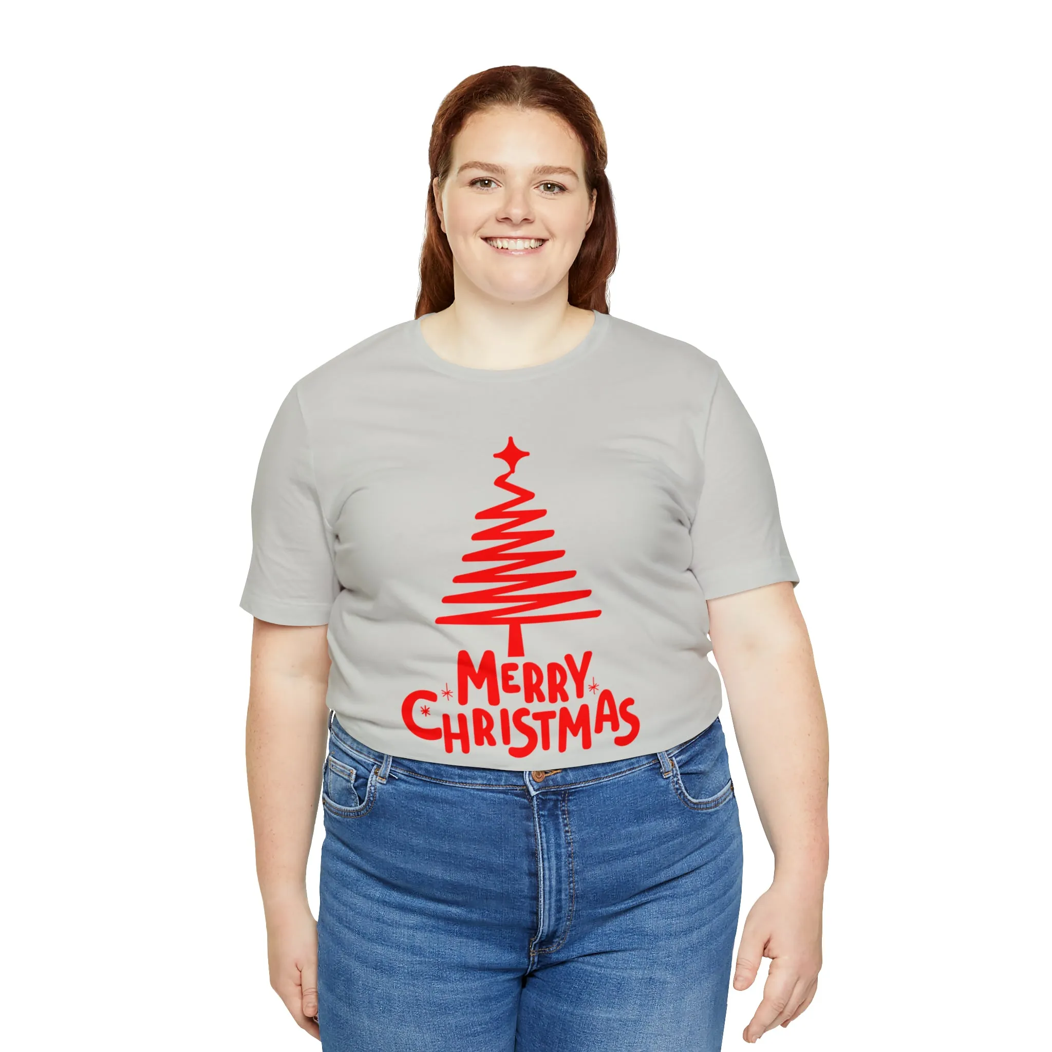 Red Merry ChristmasT-Shirt | Red XMasTee |  Bella Canvas 3001Unisex | Happy Holidays Short Sleeve Tshirt