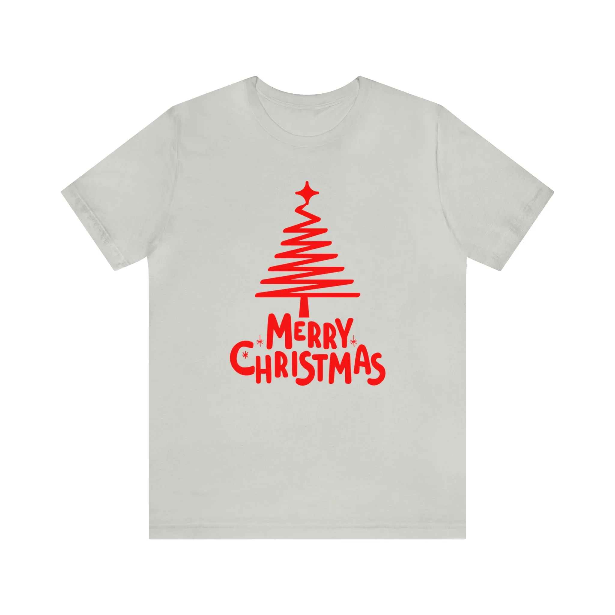 Red Merry ChristmasT-Shirt | Red XMasTee |  Bella Canvas 3001Unisex | Happy Holidays Short Sleeve Tshirt