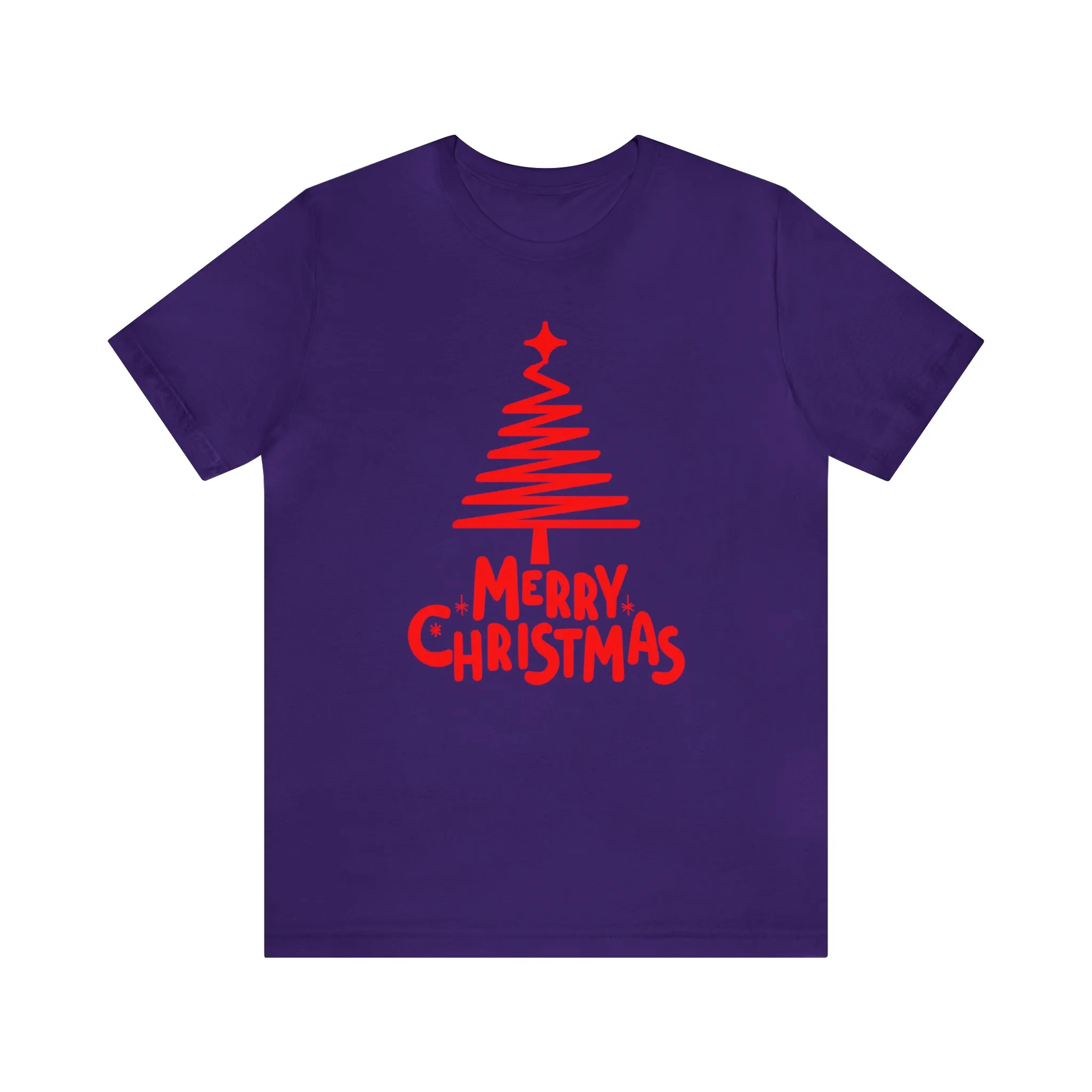 Red Merry ChristmasT-Shirt | Red XMasTee |  Bella Canvas 3001Unisex | Happy Holidays Short Sleeve Tshirt