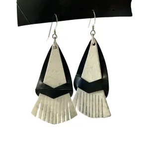 Retro Fringe Mixed Media Earrings