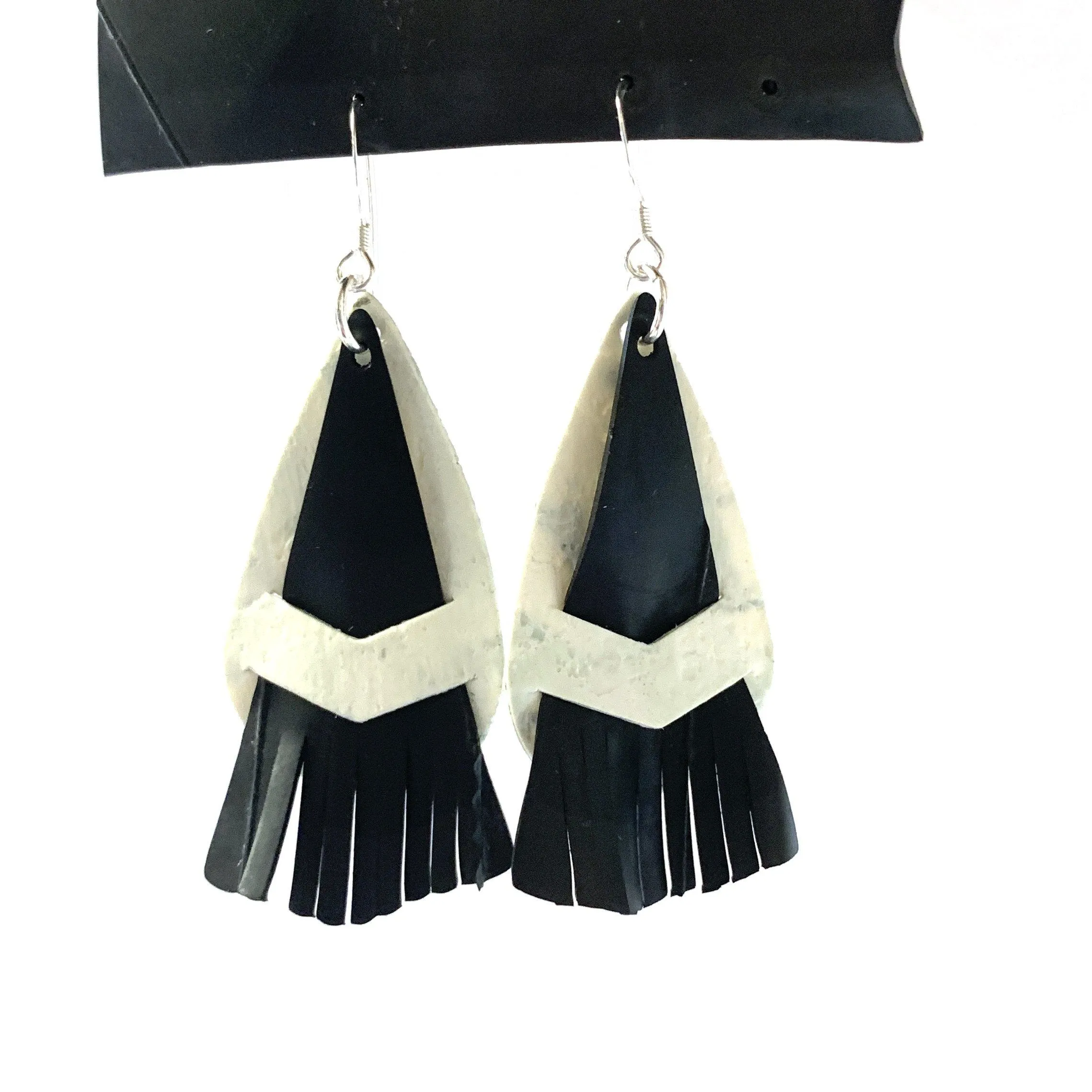 Retro Fringe Mixed Media Earrings