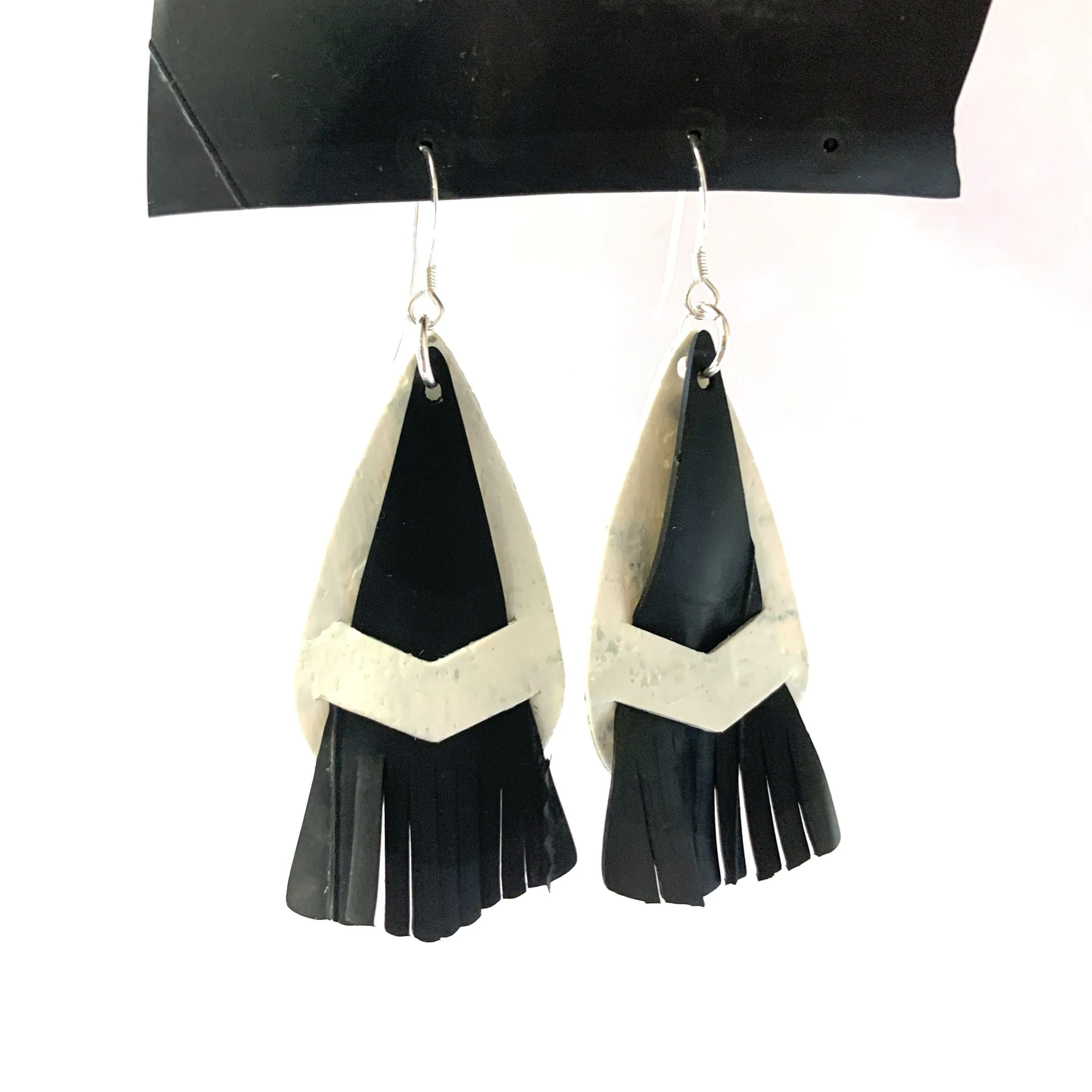 Retro Fringe Mixed Media Earrings