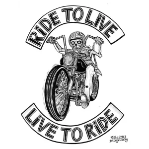 Ride to Live Canvas Giclee