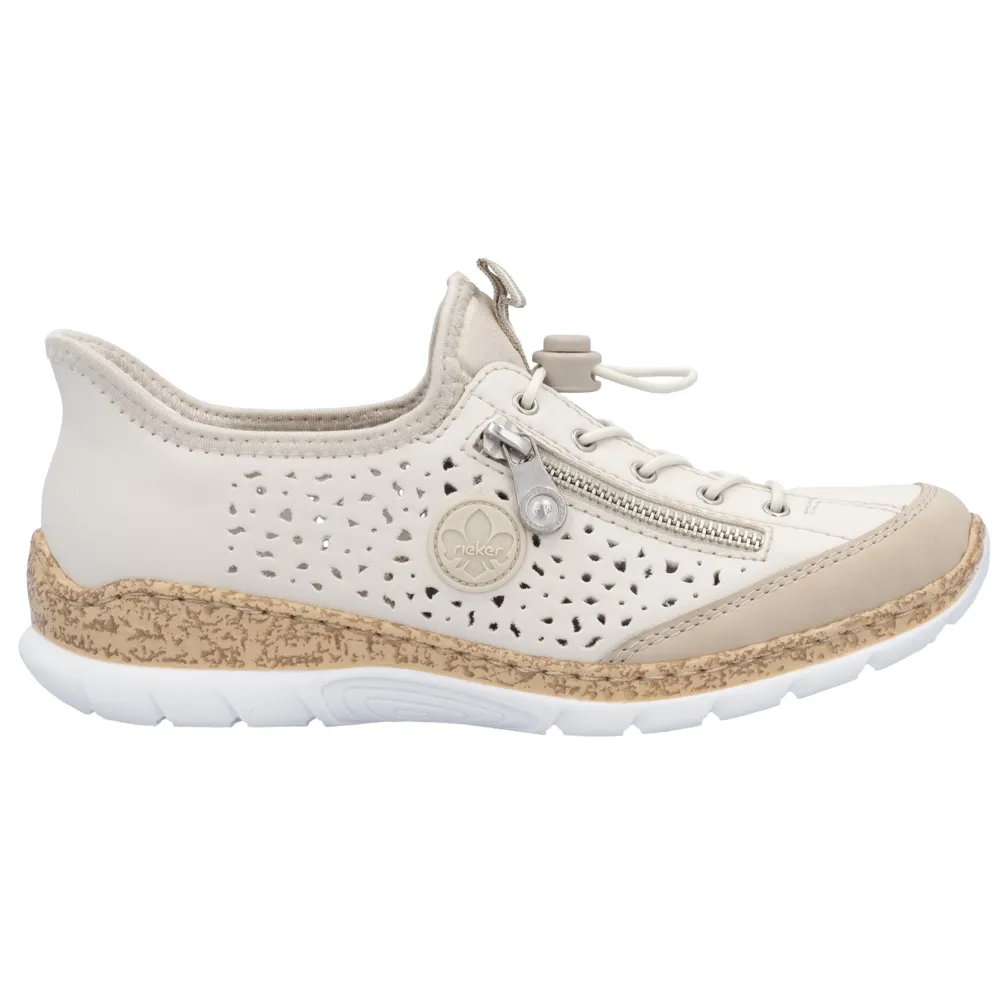 Rieker N42V3-60 (Moira) Perle Shoes