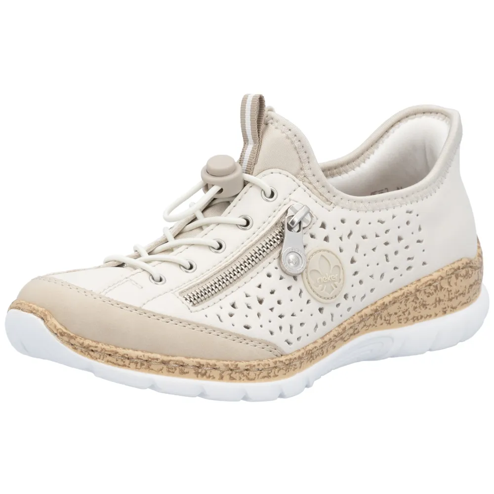 Rieker N42V3-60 (Moira) Perle Shoes