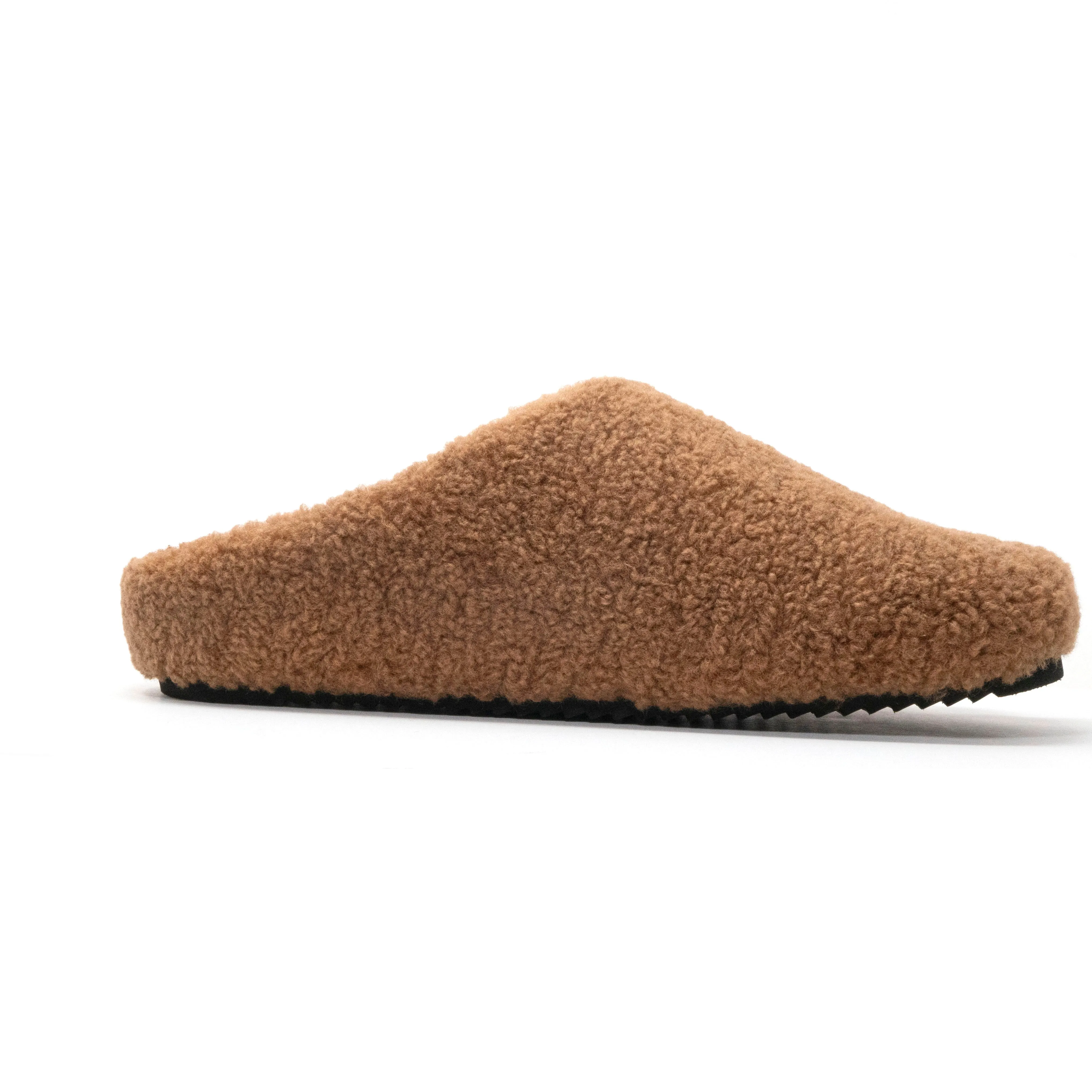 ROAM FUZZY CLOG COGNAC FAUX SHEARLING