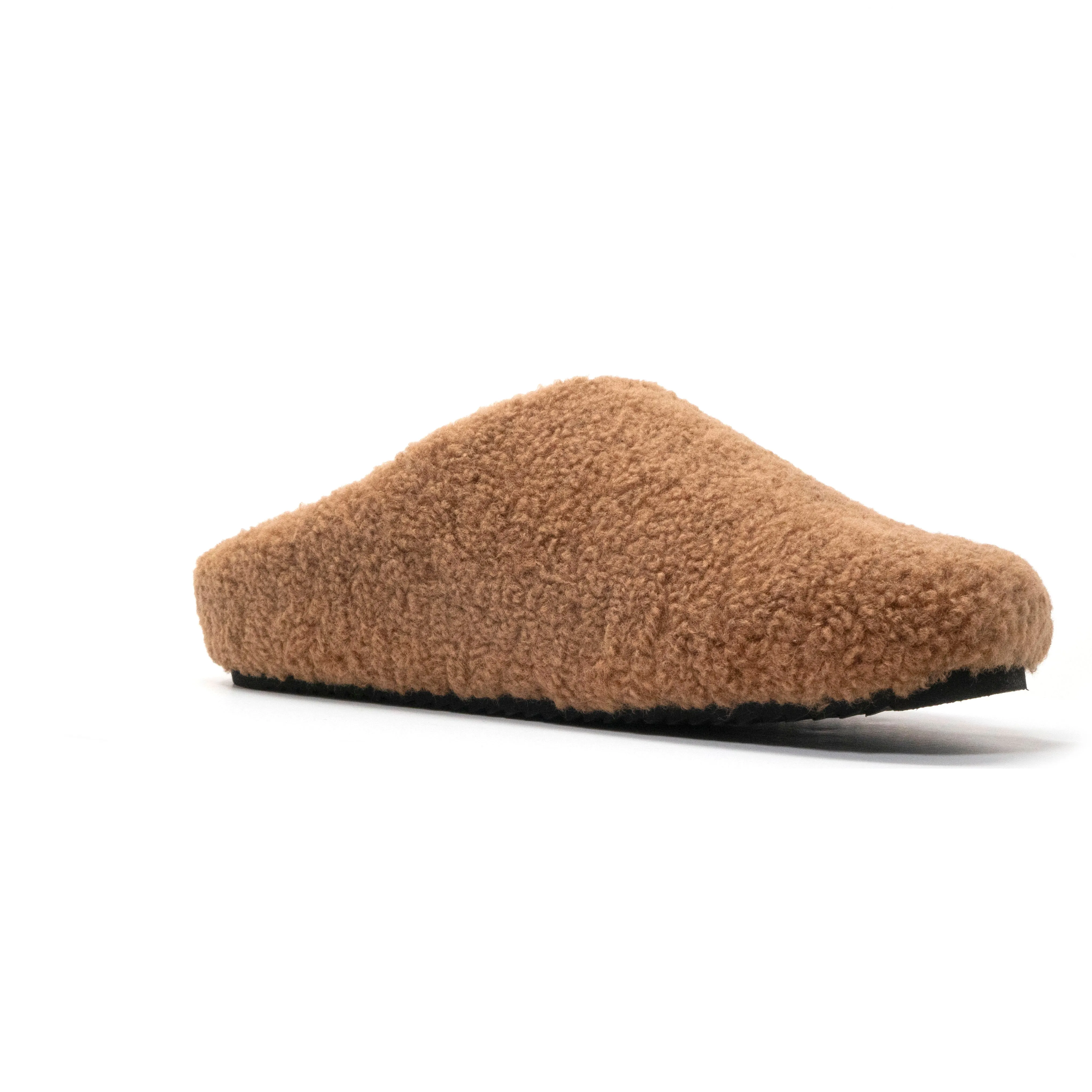 ROAM FUZZY CLOG COGNAC FAUX SHEARLING