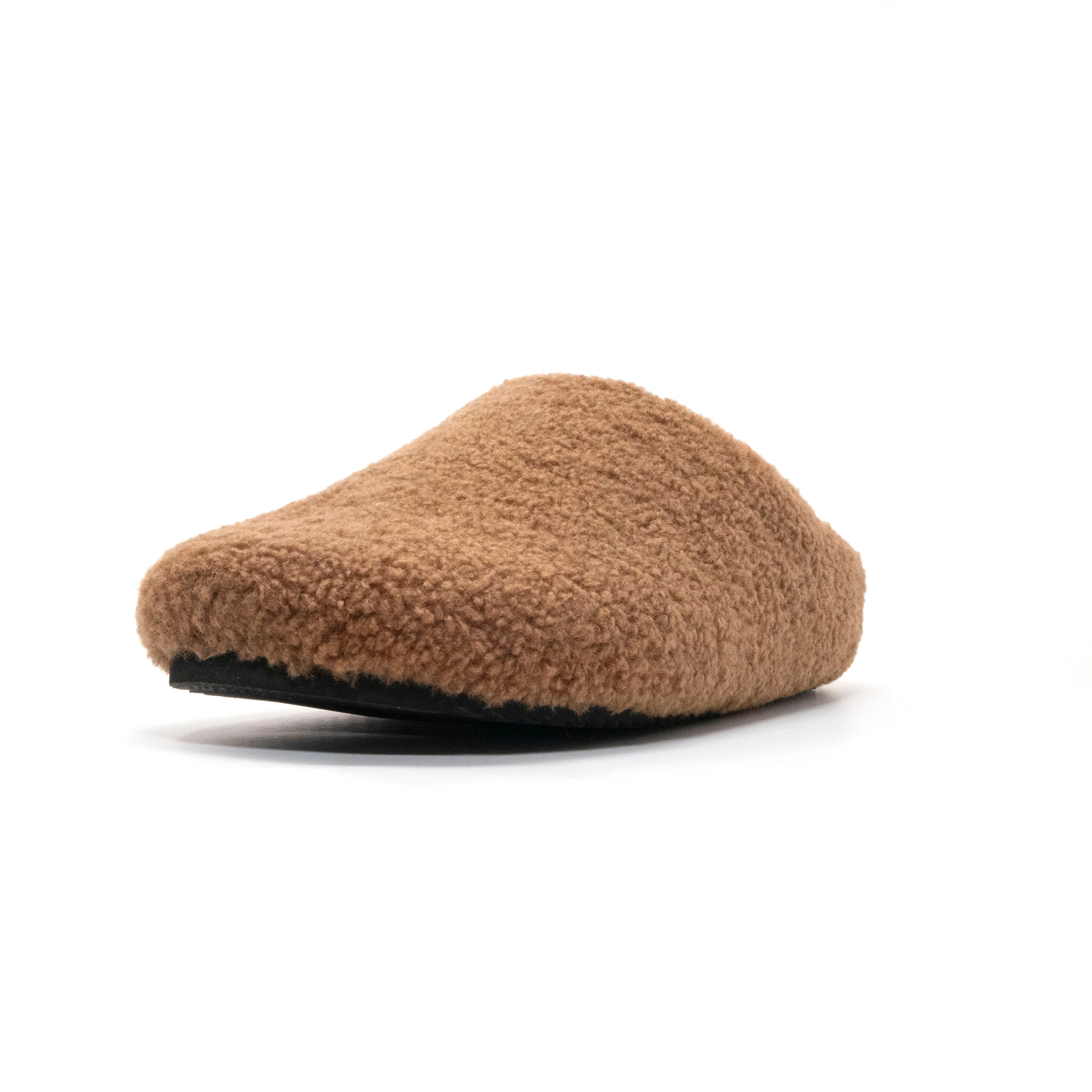 ROAM FUZZY CLOG COGNAC FAUX SHEARLING