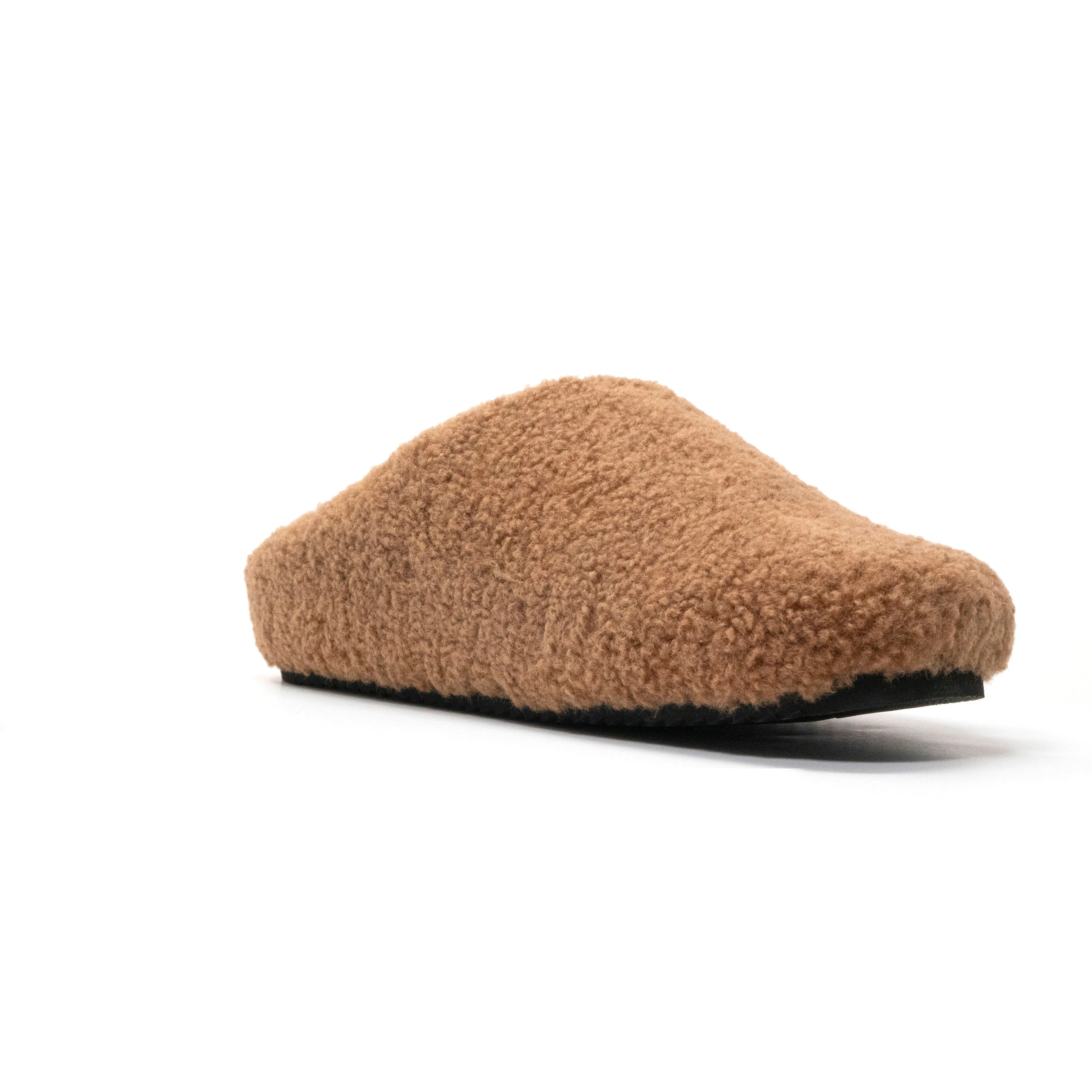 ROAM FUZZY CLOG COGNAC FAUX SHEARLING