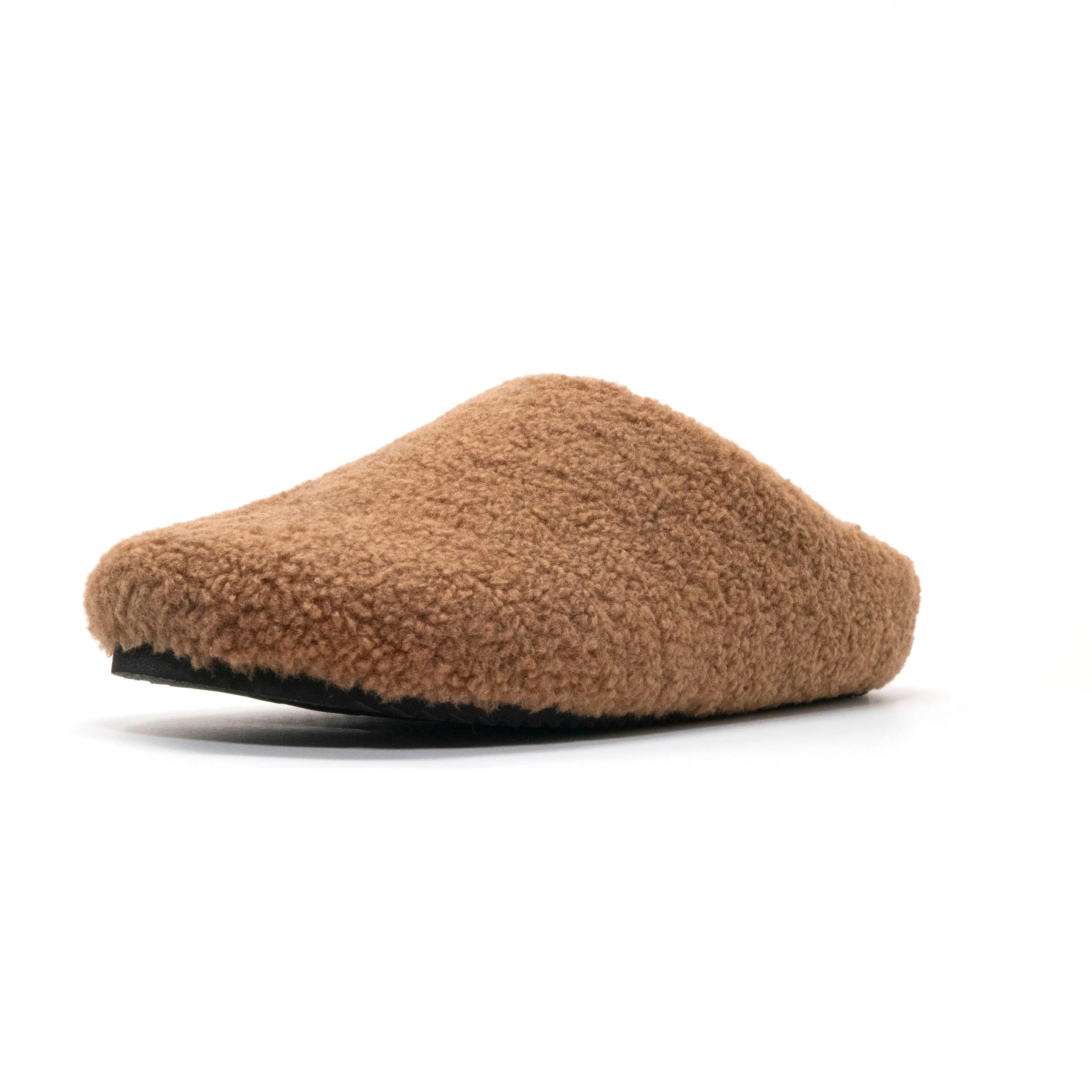 ROAM FUZZY CLOG COGNAC FAUX SHEARLING
