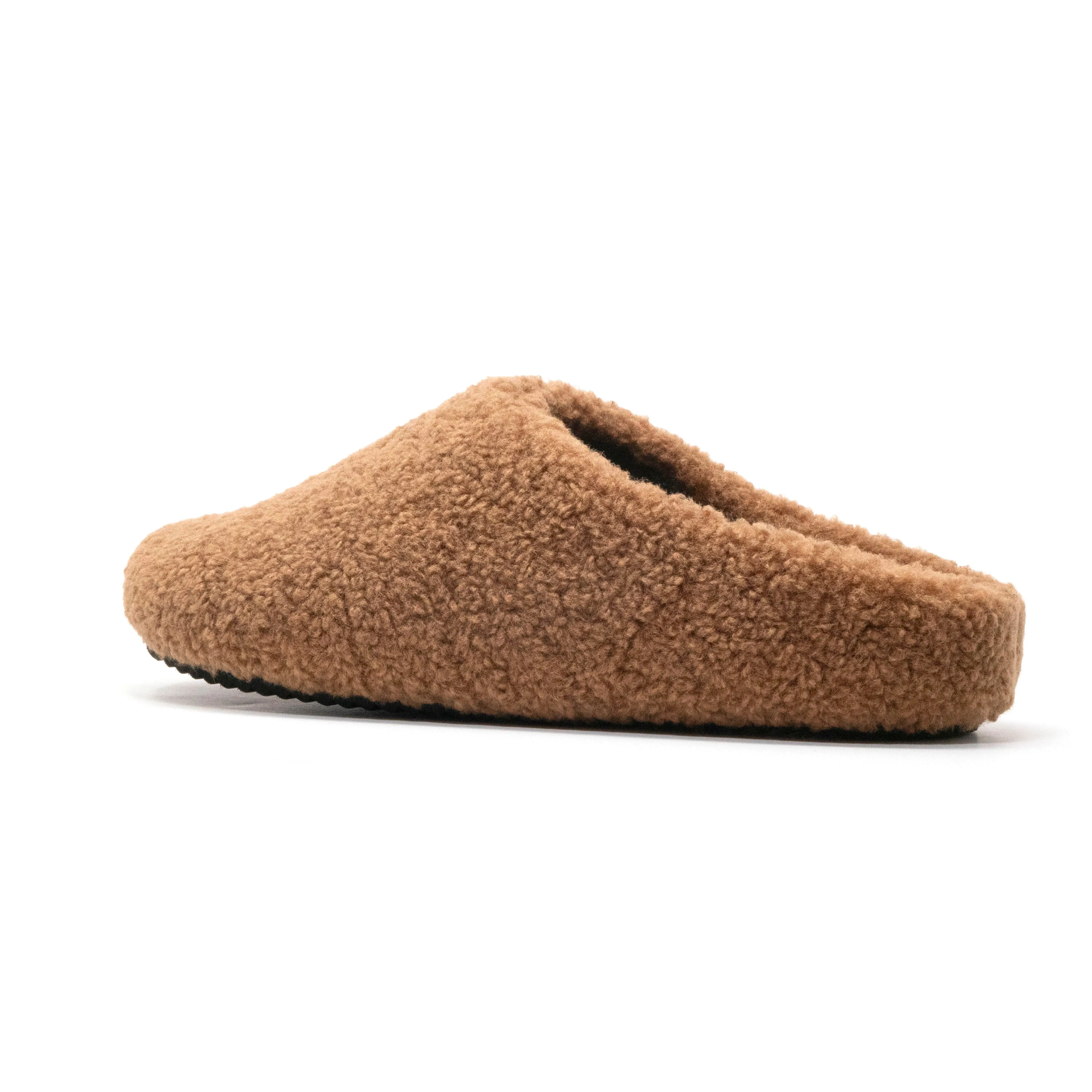 ROAM FUZZY CLOG COGNAC FAUX SHEARLING