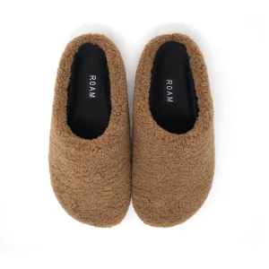 ROAM FUZZY CLOG COGNAC FAUX SHEARLING