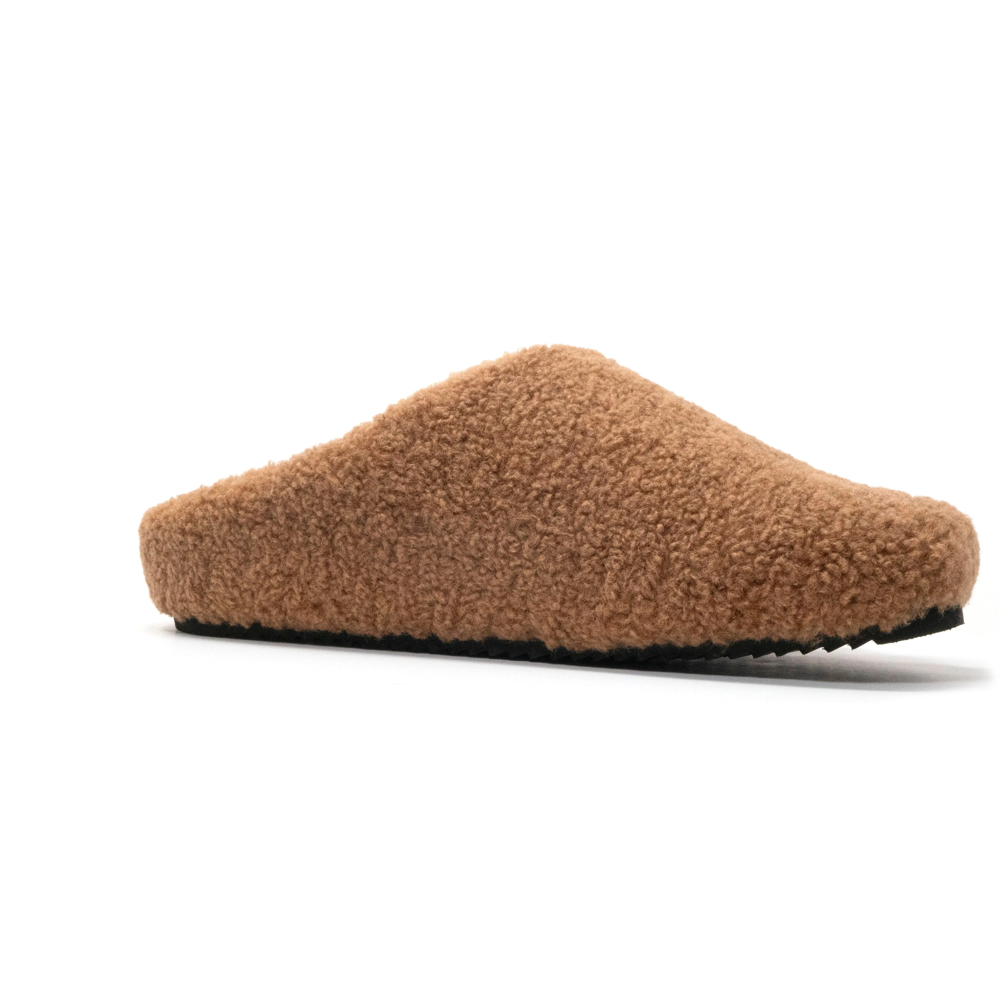 ROAM FUZZY CLOG COGNAC FAUX SHEARLING