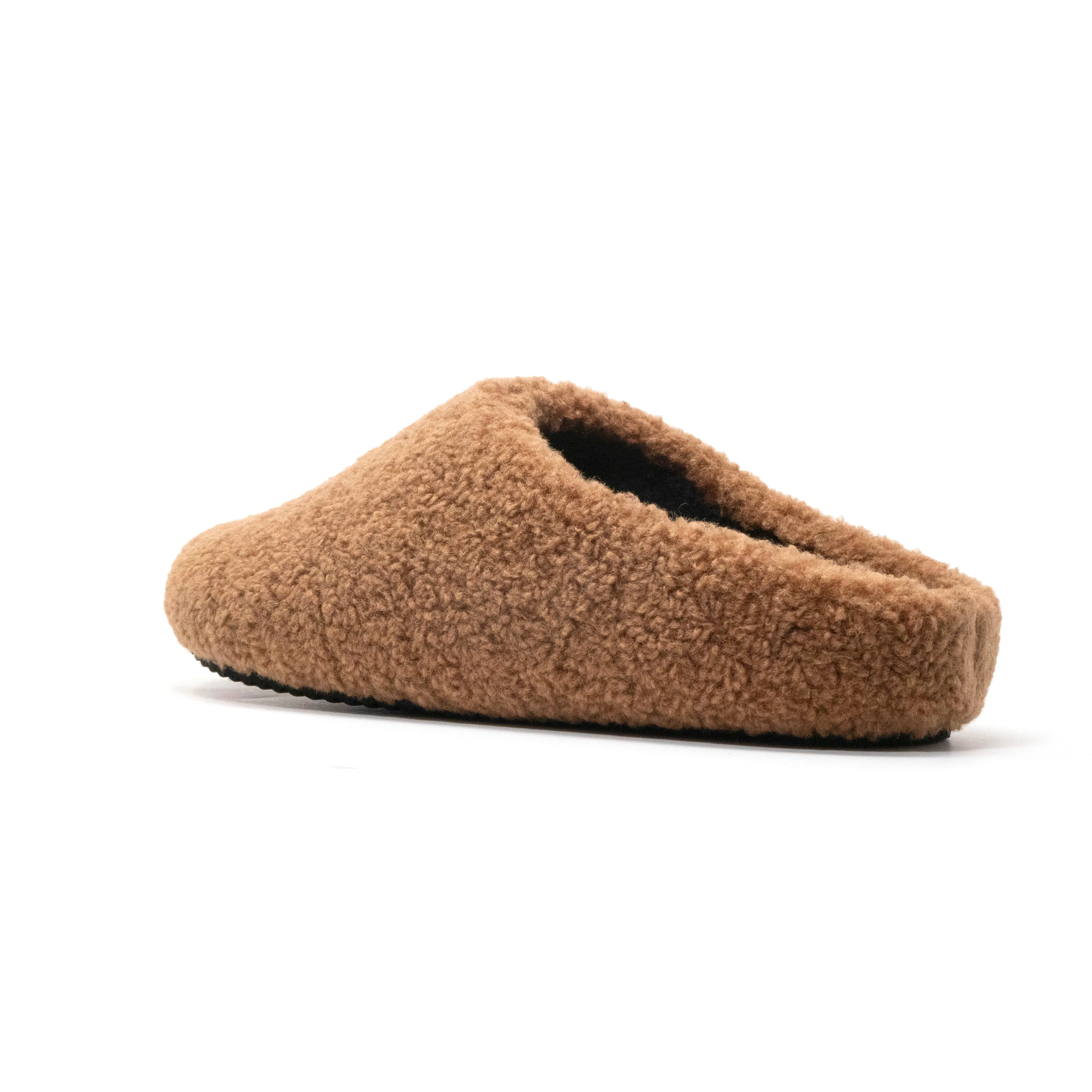 ROAM FUZZY CLOG COGNAC FAUX SHEARLING