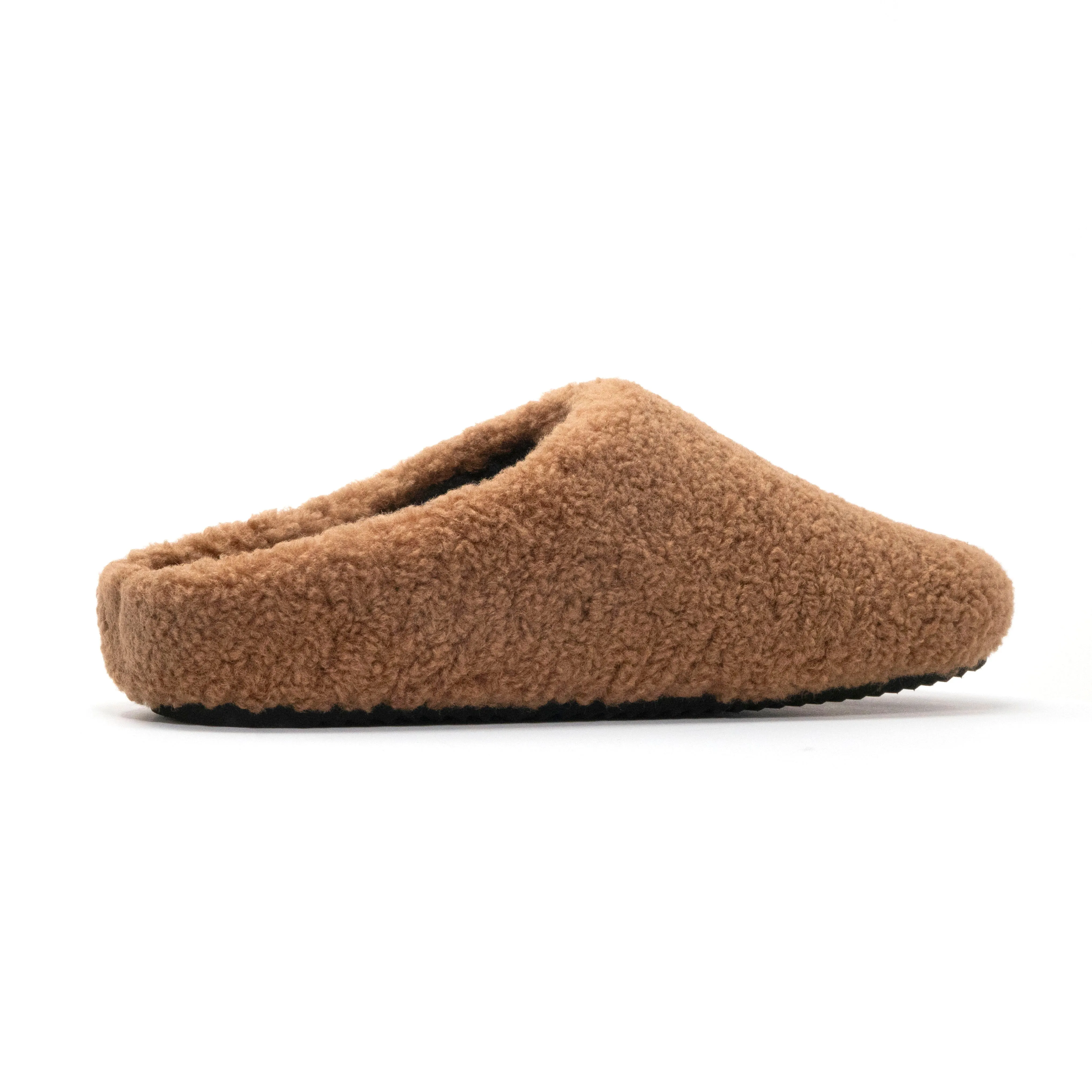 ROAM FUZZY CLOG COGNAC FAUX SHEARLING