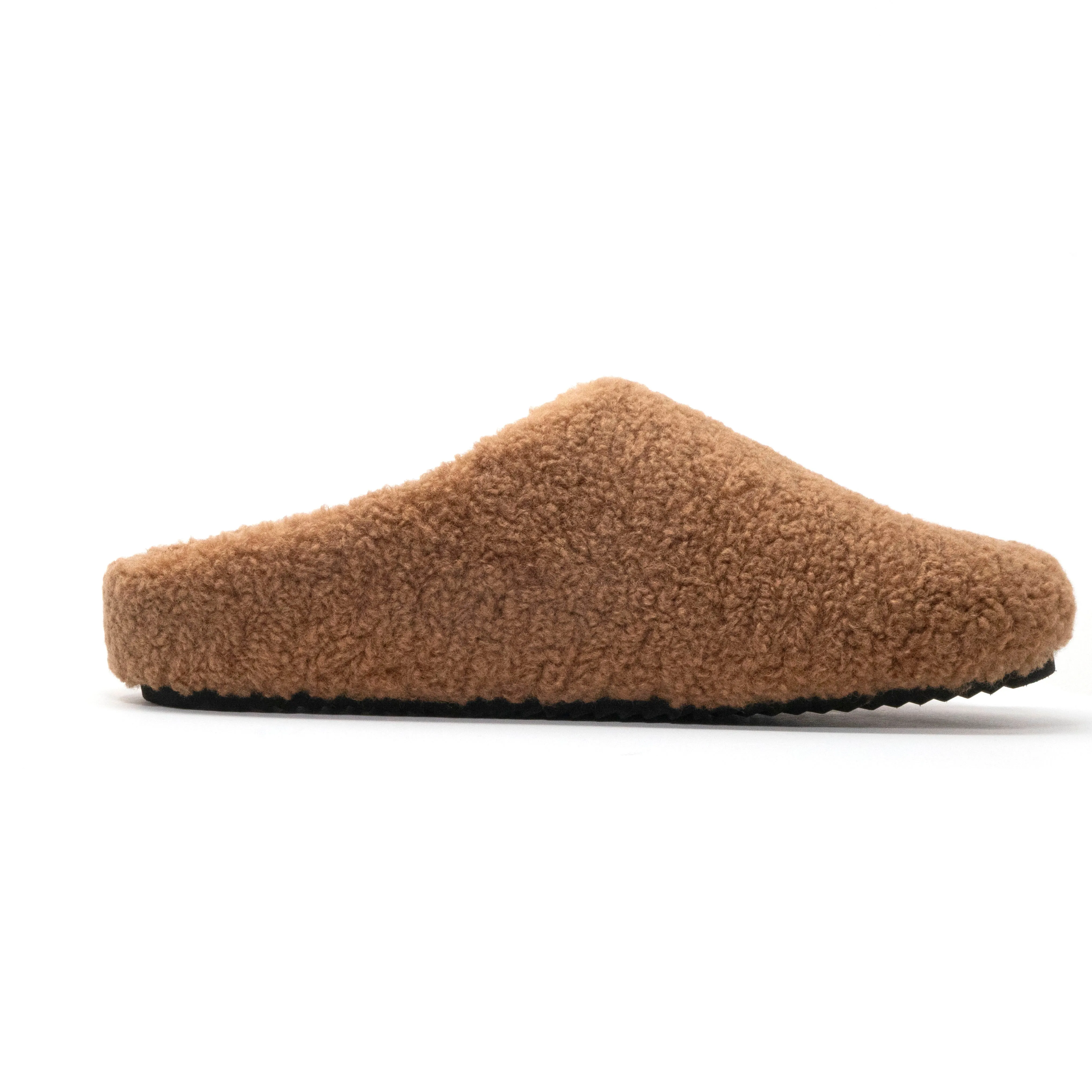 ROAM FUZZY CLOG COGNAC FAUX SHEARLING