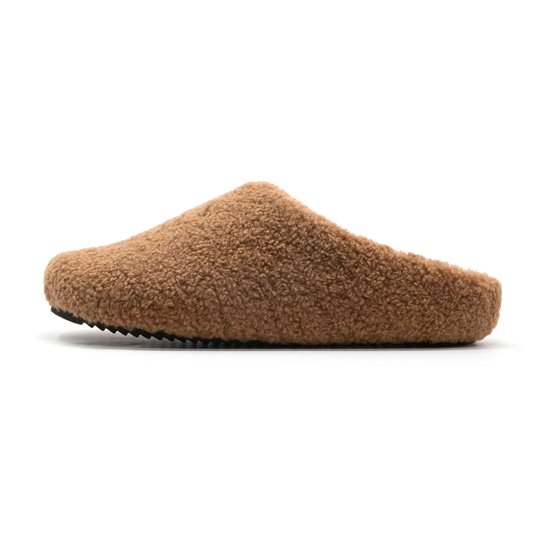 ROAM FUZZY CLOG COGNAC FAUX SHEARLING