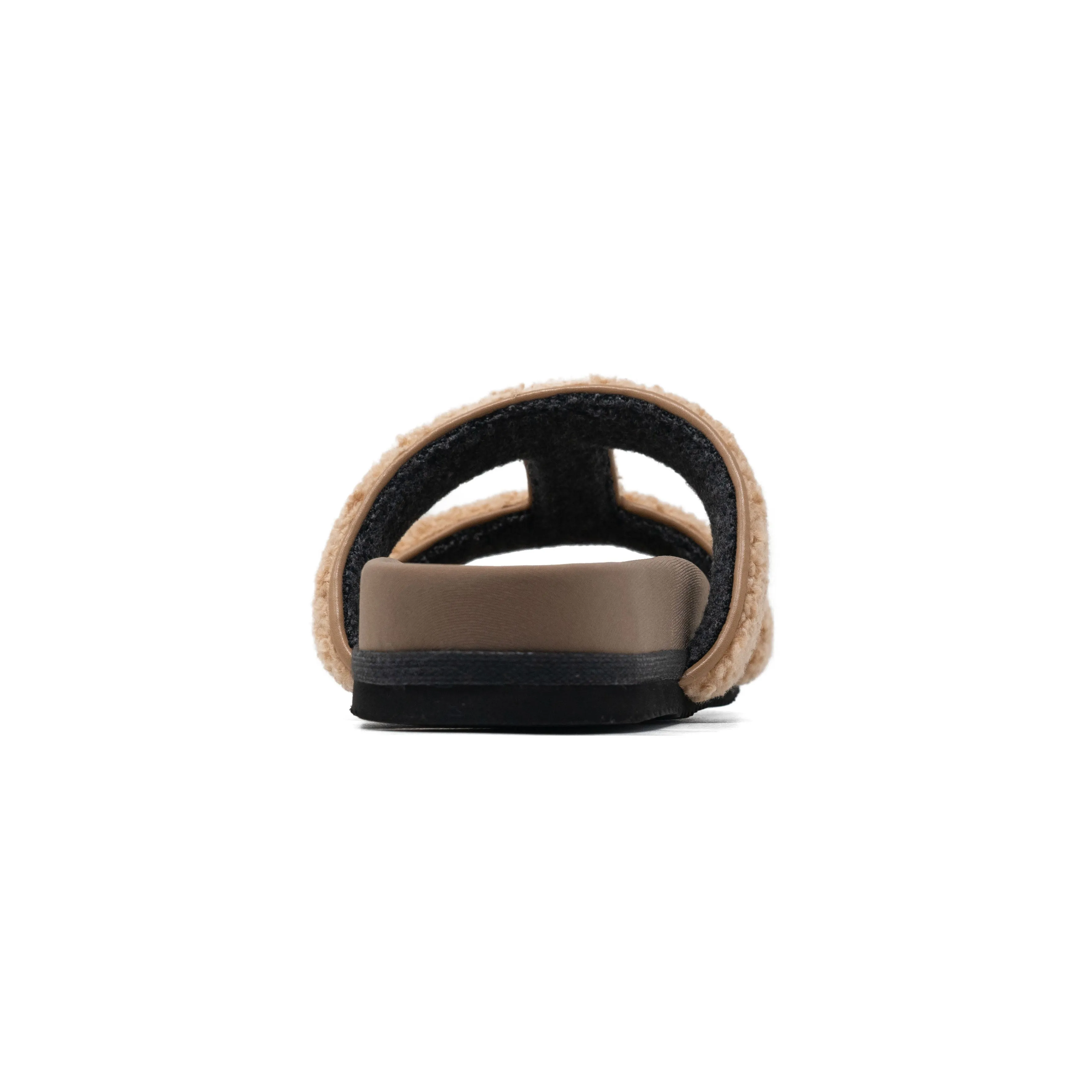 ROAM FUZZY CUFFS SANDAL BEIGE FAUX SHEARLING