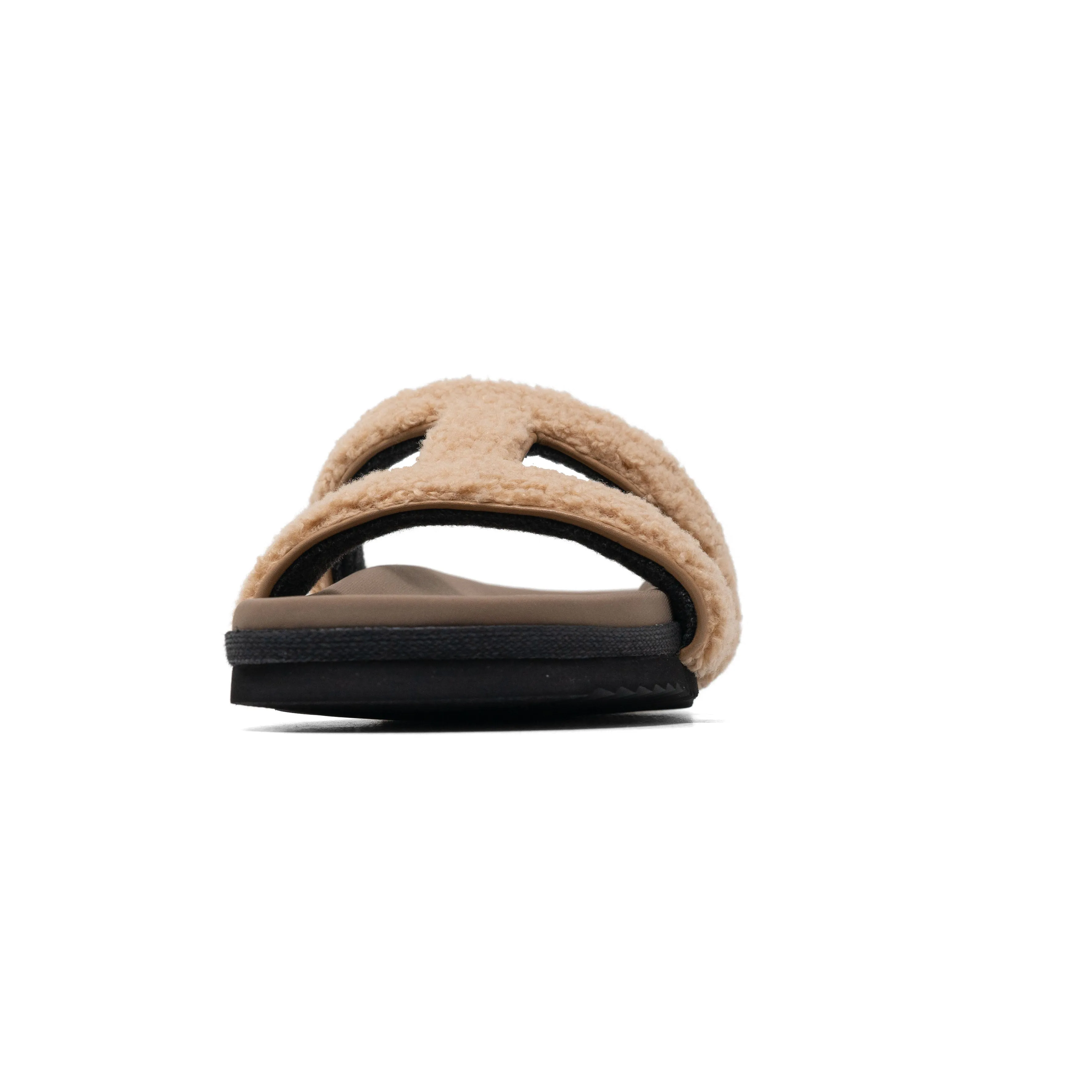 ROAM FUZZY CUFFS SANDAL BEIGE FAUX SHEARLING