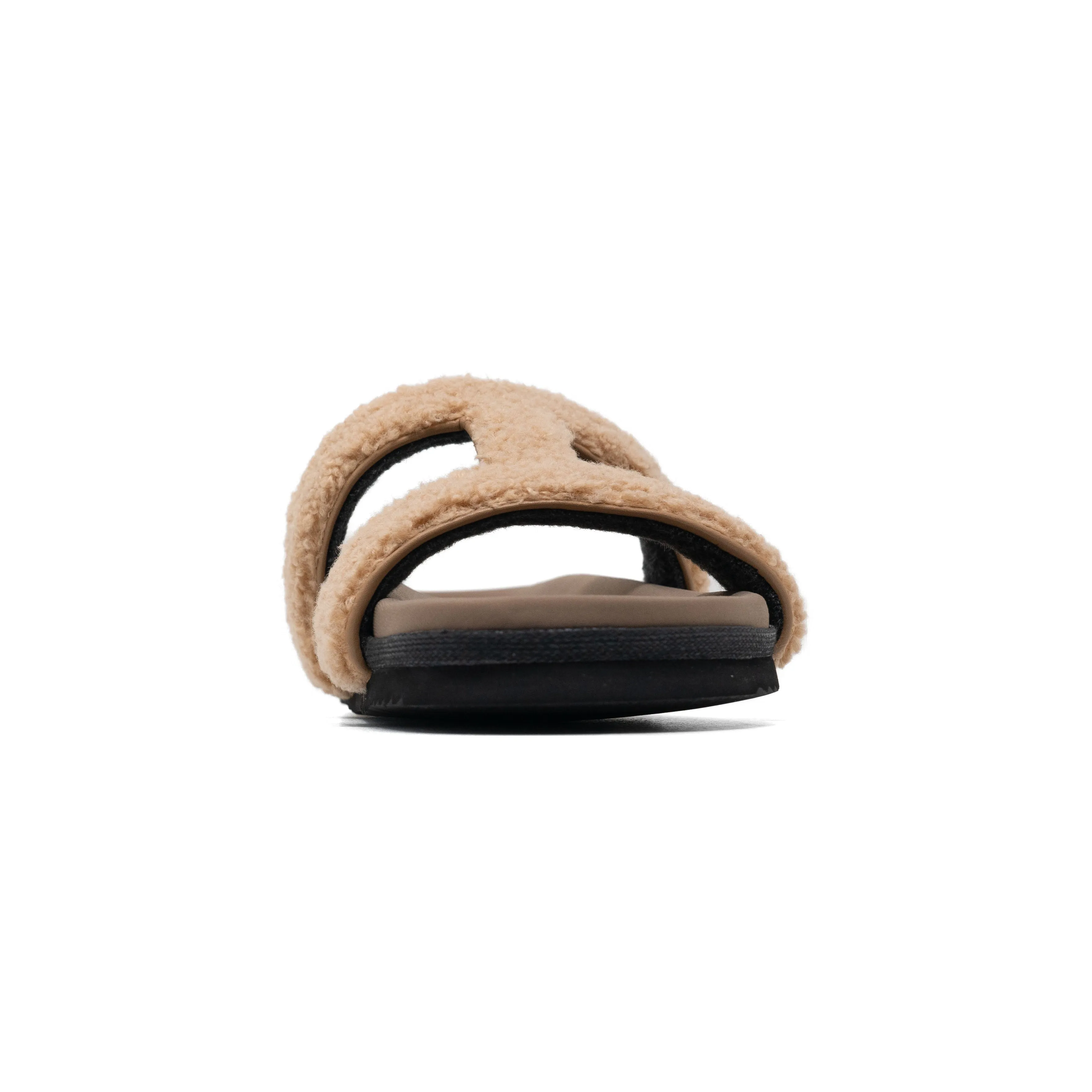 ROAM FUZZY CUFFS SANDAL BEIGE FAUX SHEARLING