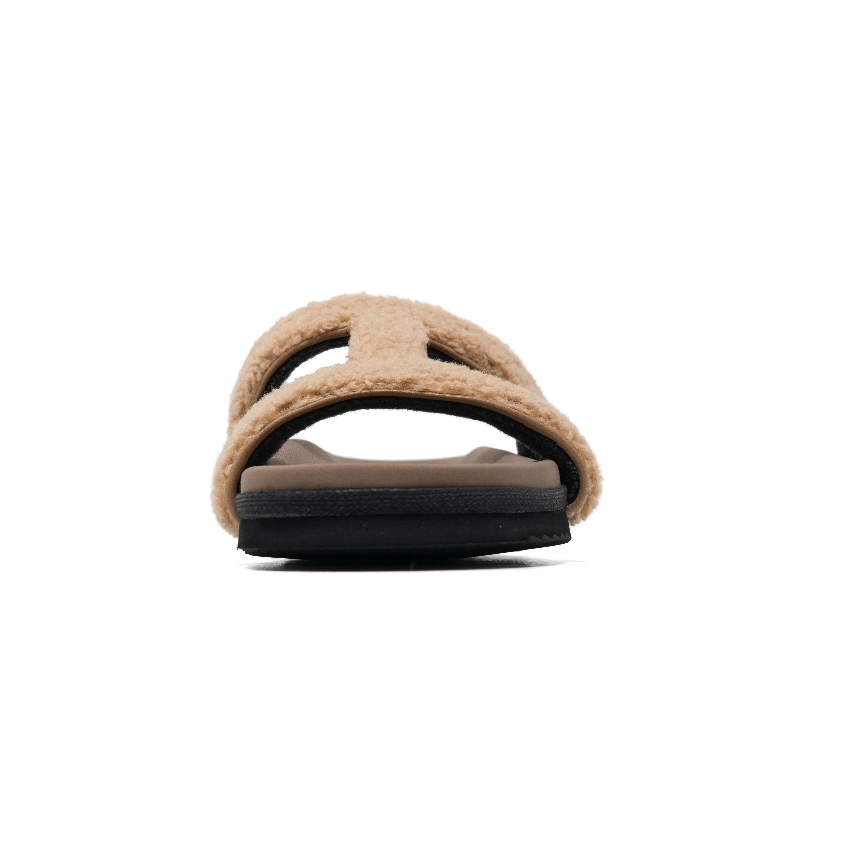 ROAM FUZZY CUFFS SANDAL BEIGE FAUX SHEARLING