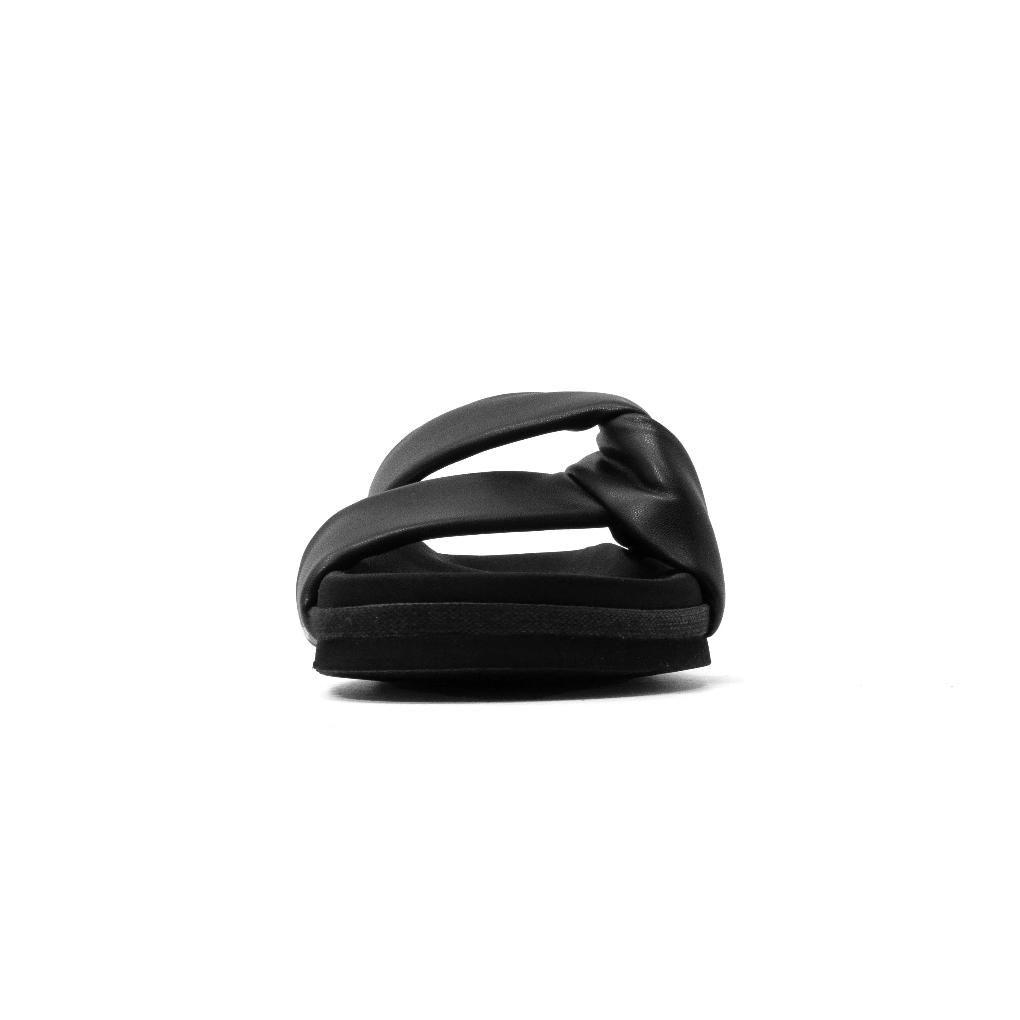ROAM SIDE SLIP SANDAL BLACK VEGAN LEATHER