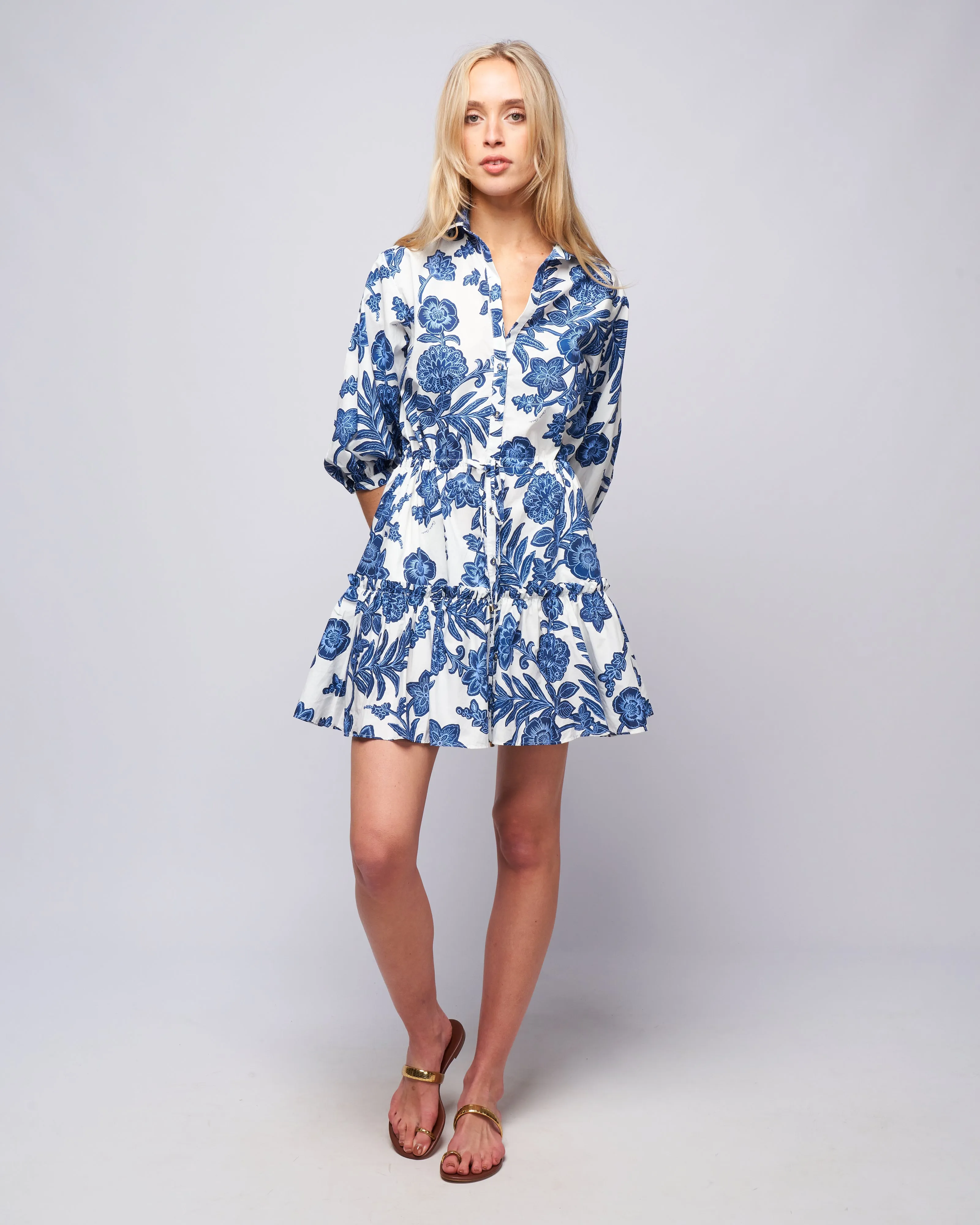 robin dress - anna floral ivory