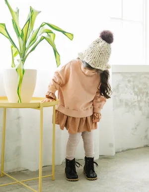 Ruffle Collar Jumper Dress Pink