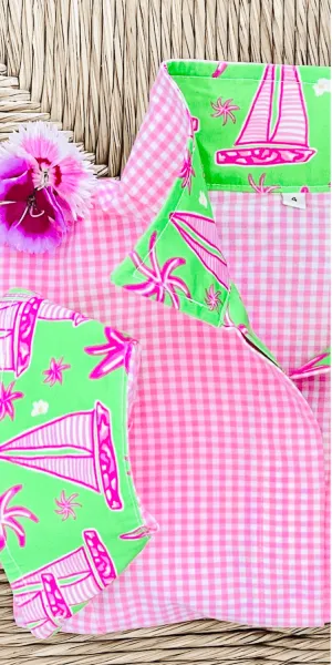 SAIL AWAY ON PINK GINGHAM
