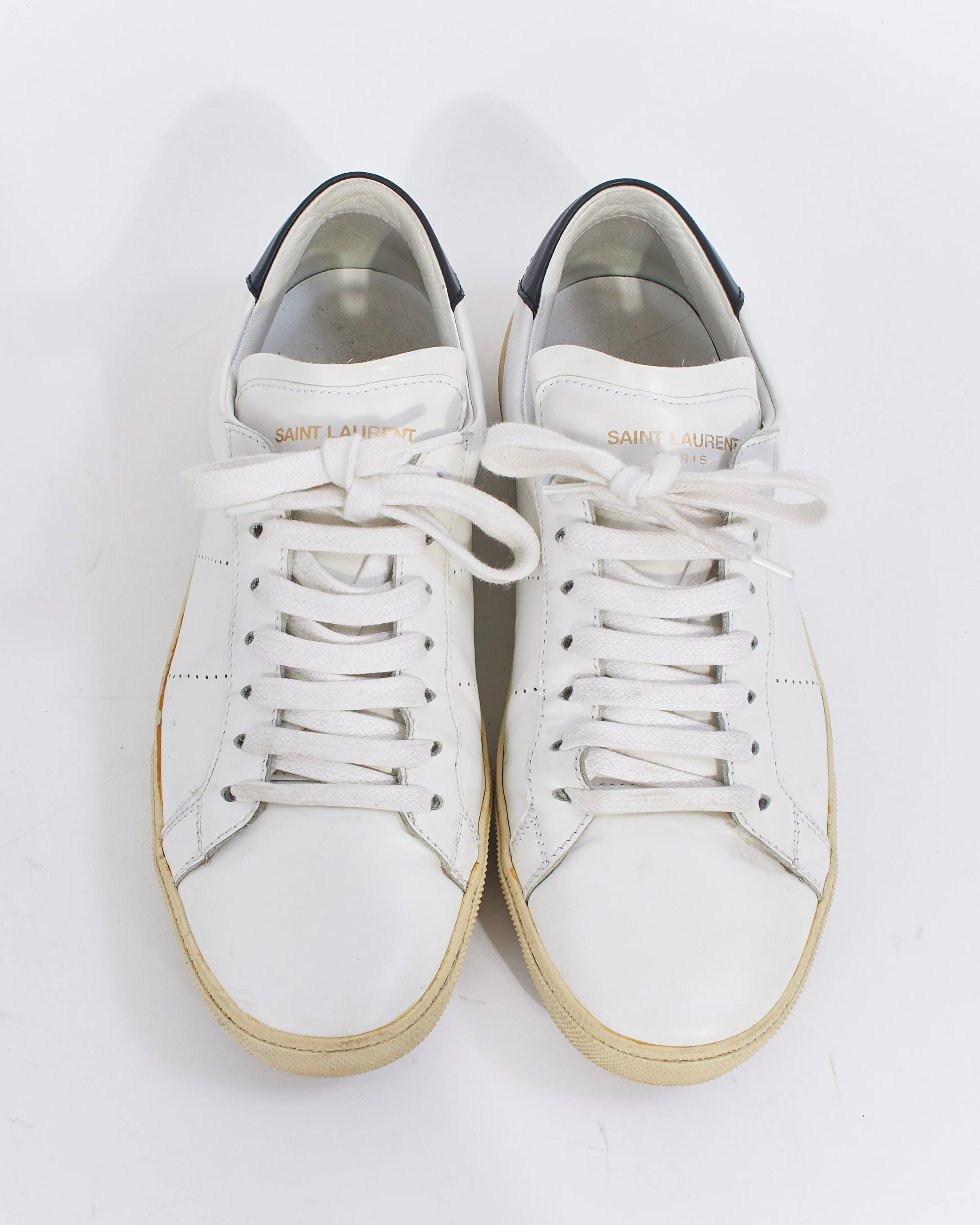Saint Laurent White Leather Andy Low Top Sneaker - 39