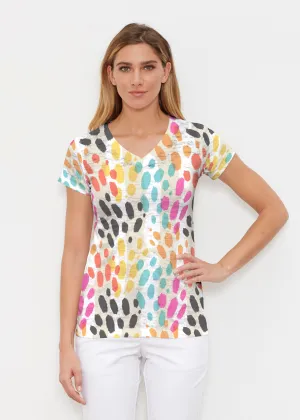 Santa Fe (14267) ~ Signature Cap Sleeve V-Neck Shirt