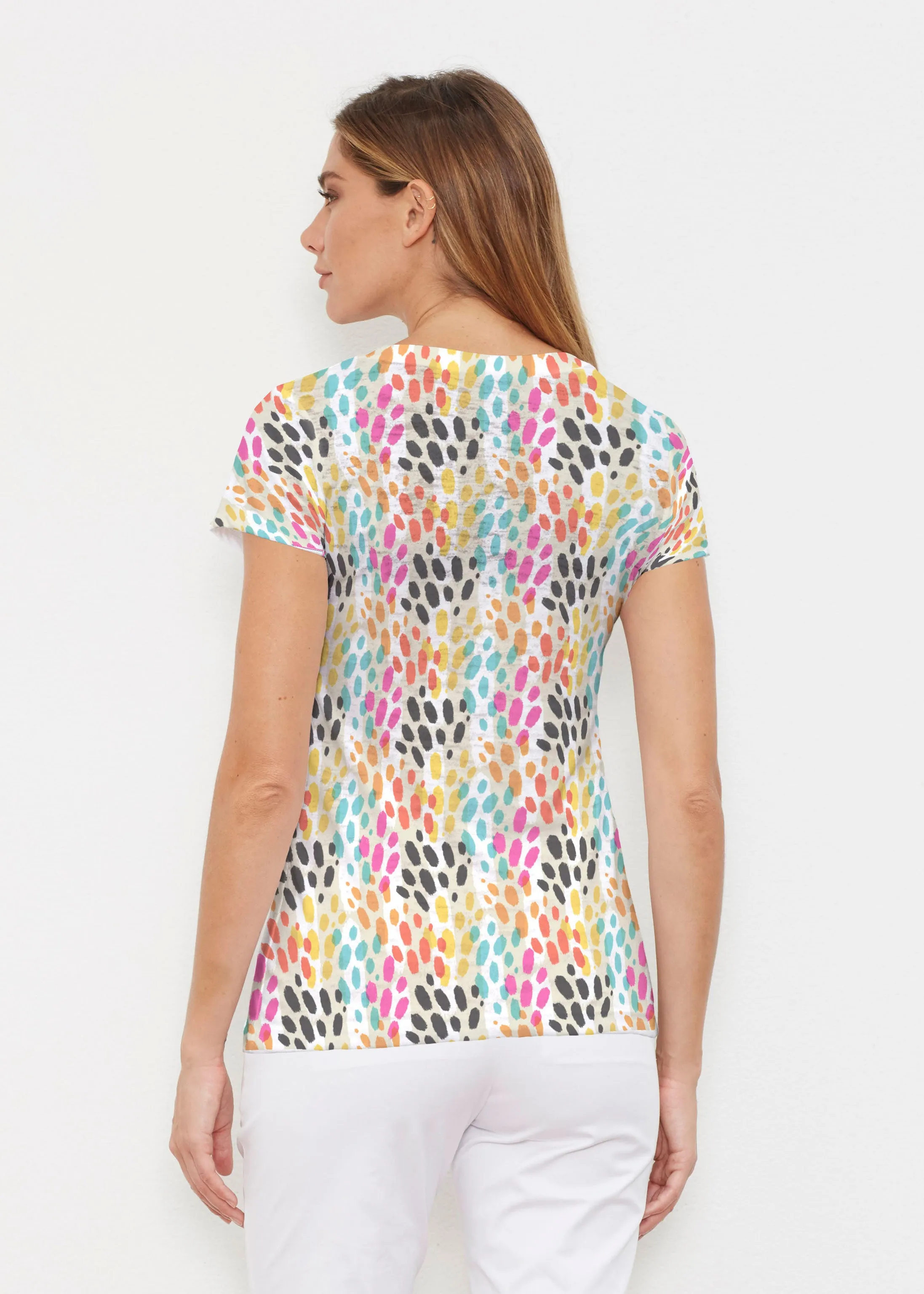 Santa Fe (14267) ~ Signature Cap Sleeve V-Neck Shirt