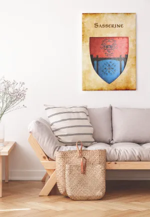Sasserine Heraldry of Greyhawk Anna Meyer Cartography Canvas Art Print