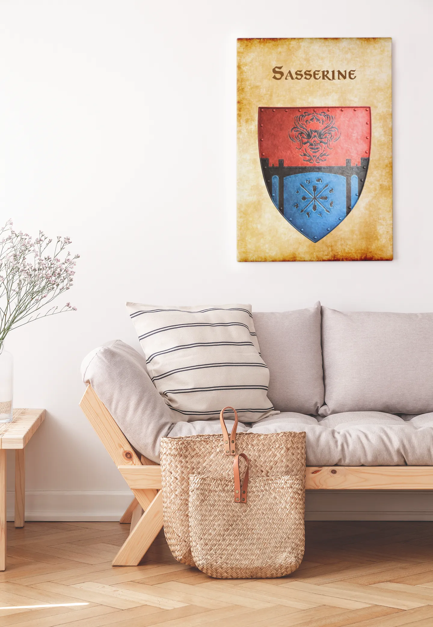 Sasserine Heraldry of Greyhawk Anna Meyer Cartography Canvas Art Print