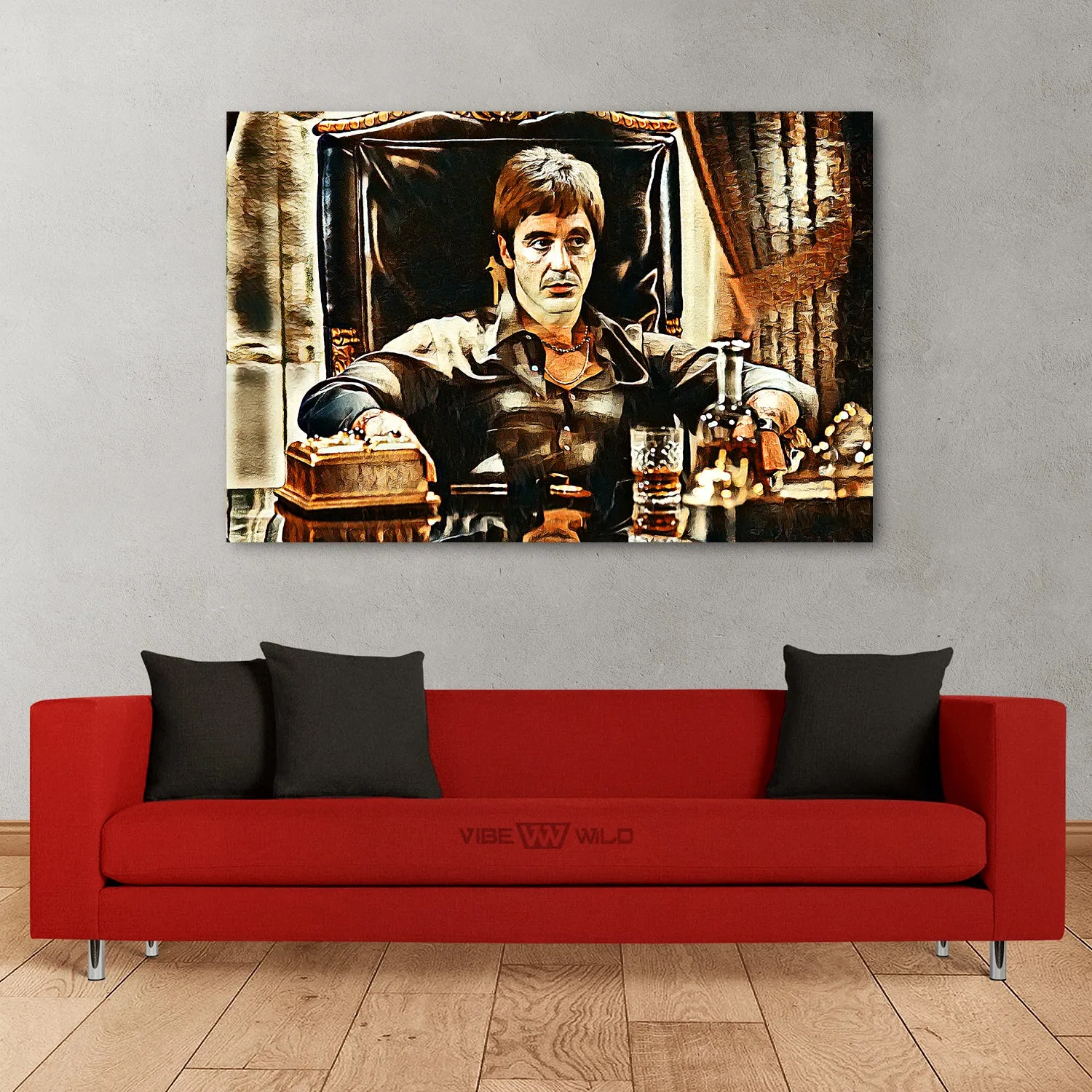 Scarface Canvas Painting Art - Tony Montana Canvas