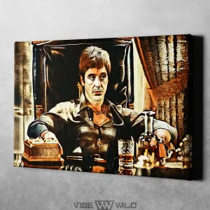 Scarface Canvas Painting Art - Tony Montana Canvas