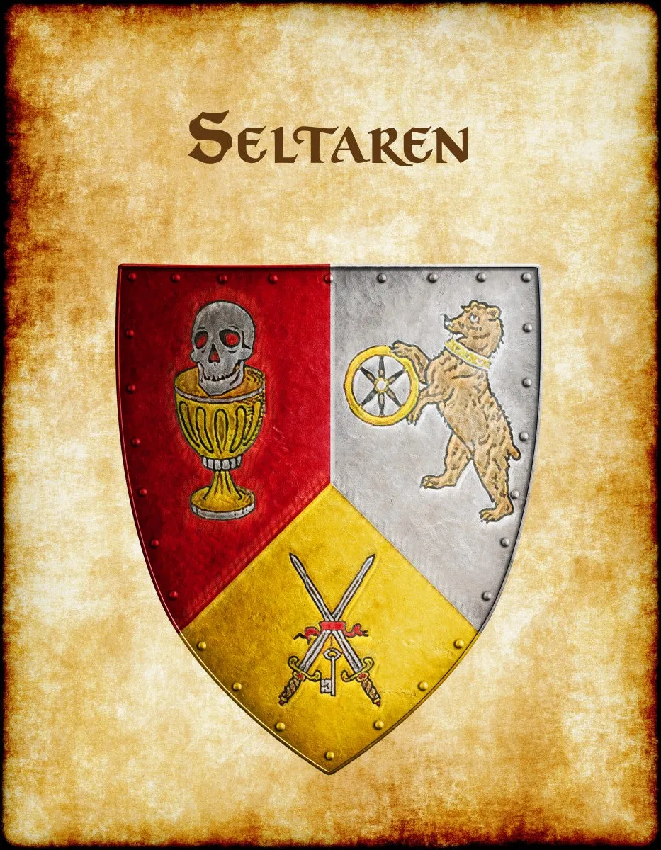 Seltaren Heraldry of Greyhawk Anna Meyer Cartography Canvas Art Print