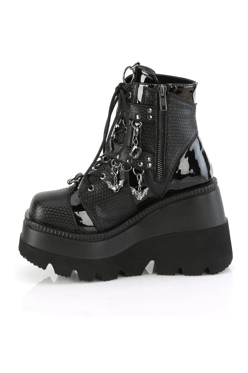 SHAKER-66 Black Vegan Leather Ankle Boot