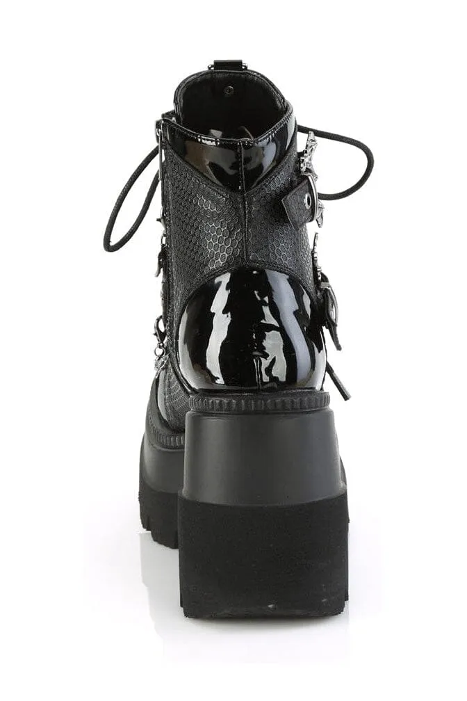 SHAKER-66 Black Vegan Leather Ankle Boot