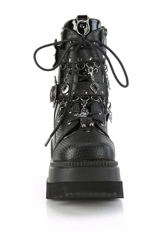 SHAKER-66 Black Vegan Leather Ankle Boot