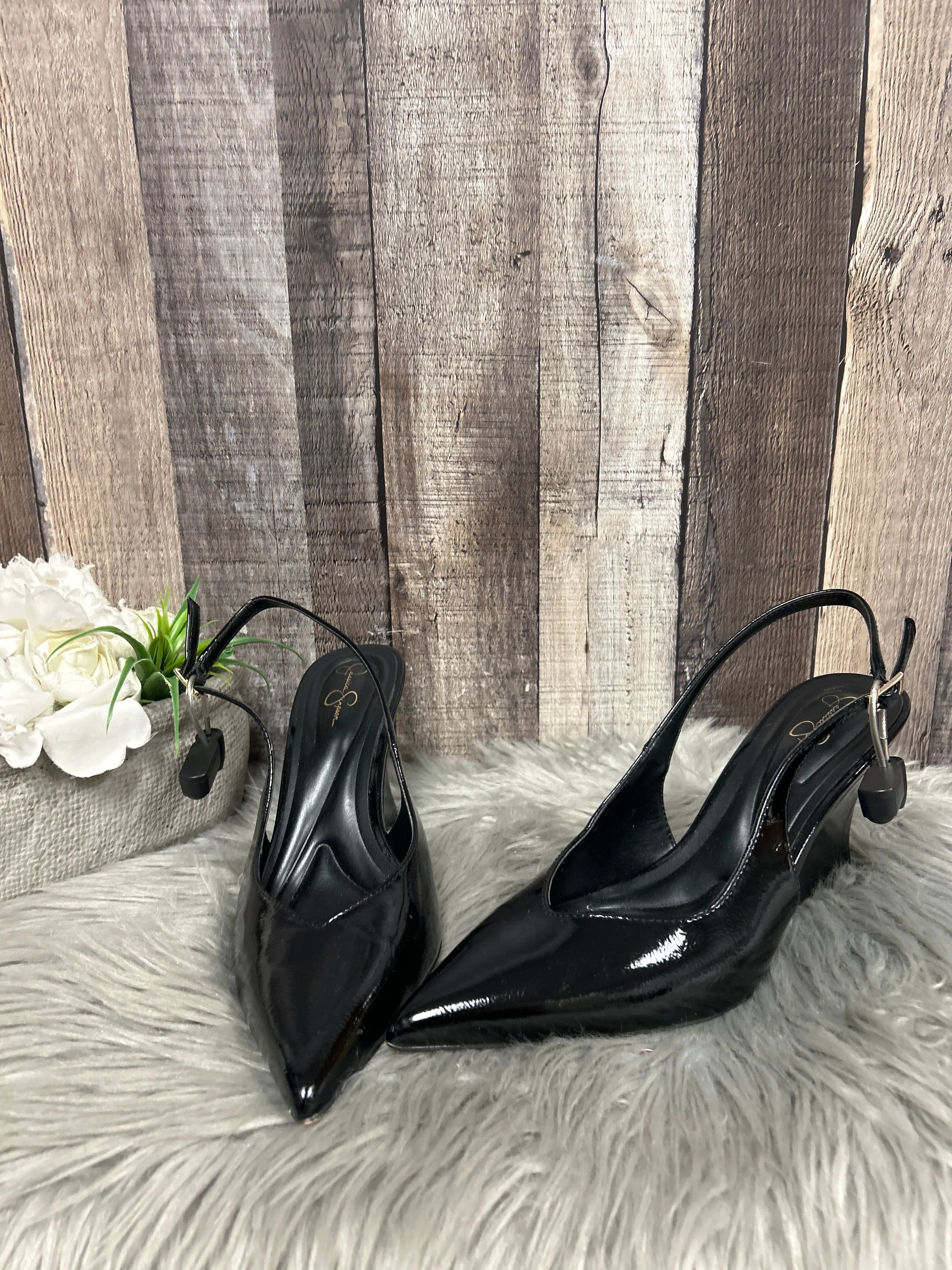 Shoes Heels Wedge By Jessica Simpson In Black, Size: 9