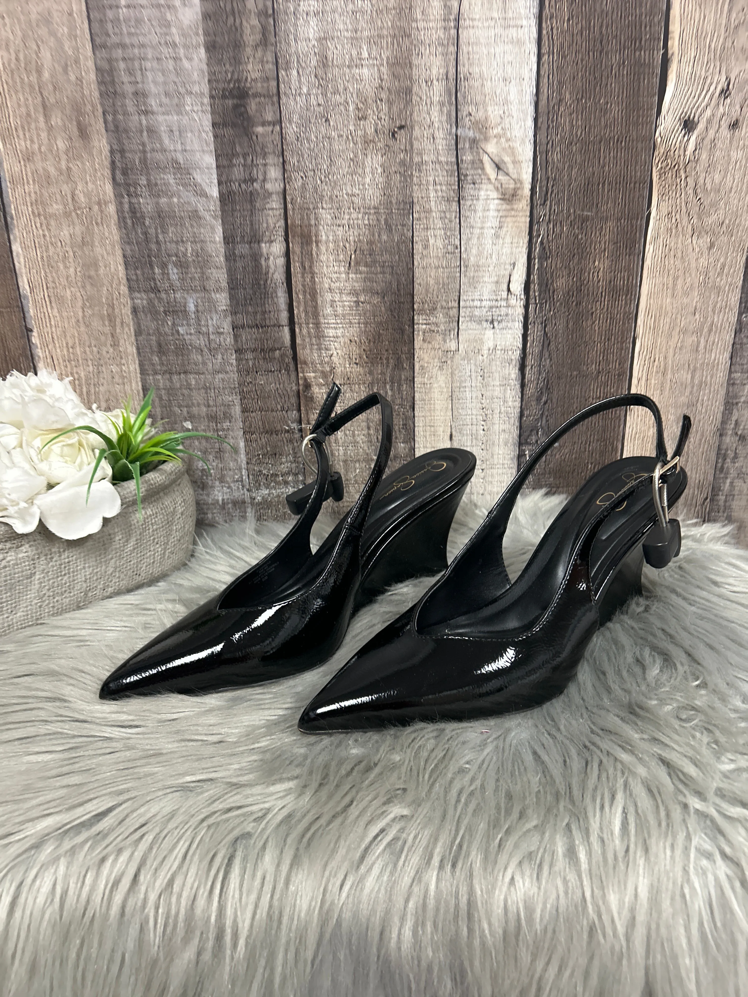 Shoes Heels Wedge By Jessica Simpson In Black, Size: 9